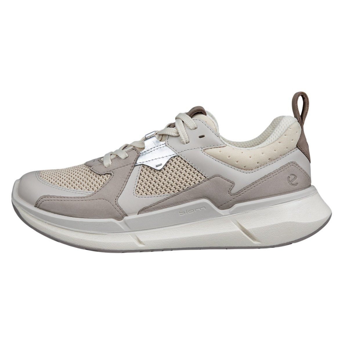 Ecco Biom 2.2 (ECCO Leder) beige/weiss Damen Sneaker