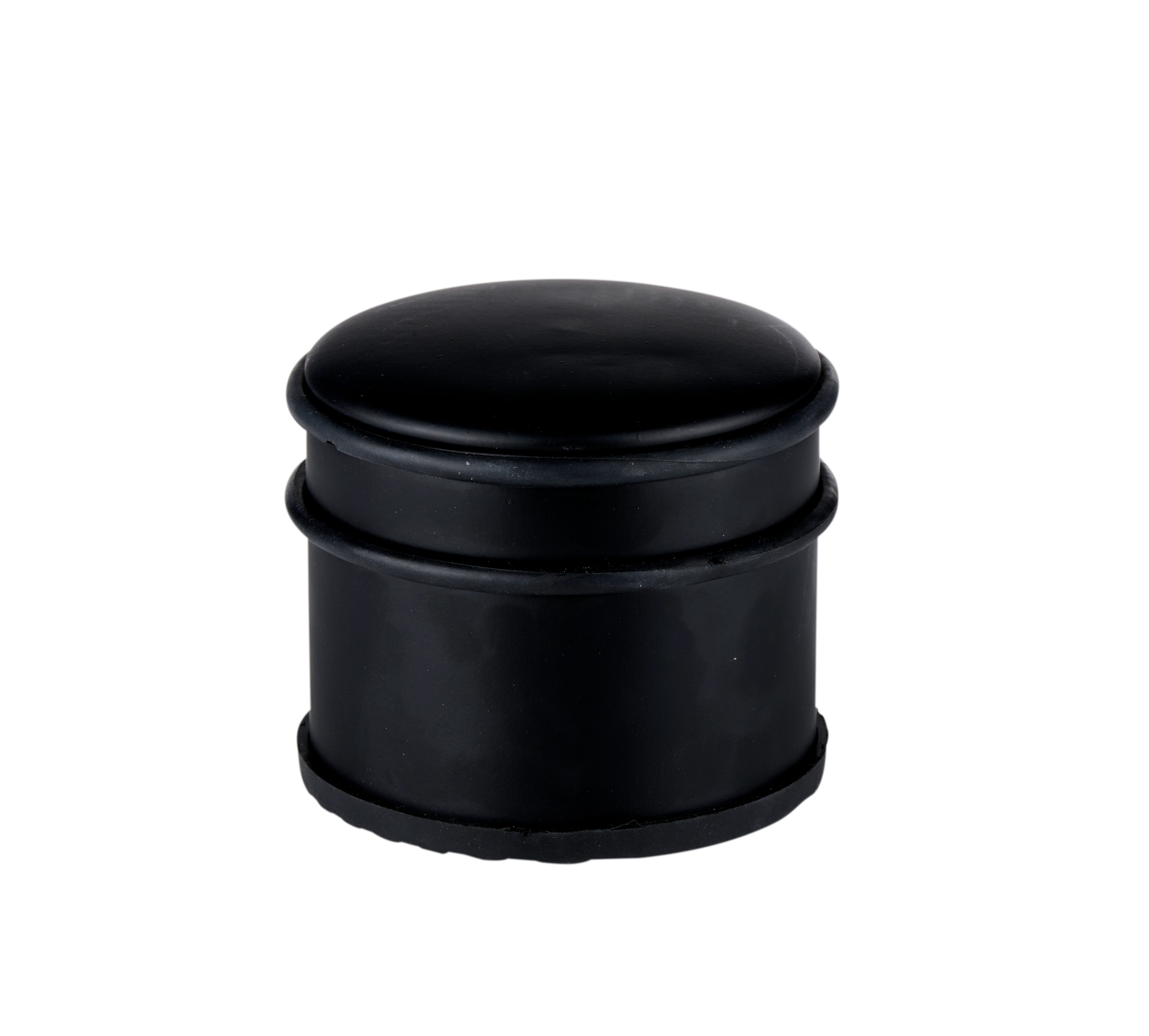 Bambelaa! Bodentürstopper Türstopper Schwer 1,1kg Edelstahl Schwarz Türhalter Boden (1 St), Schwerer Türstopper Hoch mit Gummiring Rutschfest
