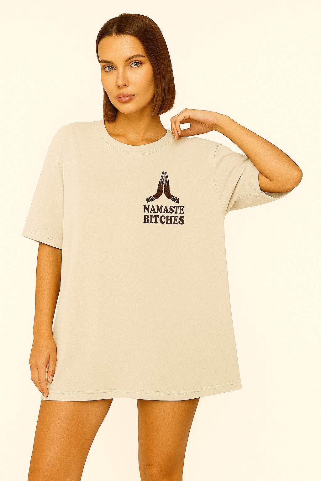 Worldclassca T-Shirt Worldclassca Oversized NAMASTE Print günstig online kaufen