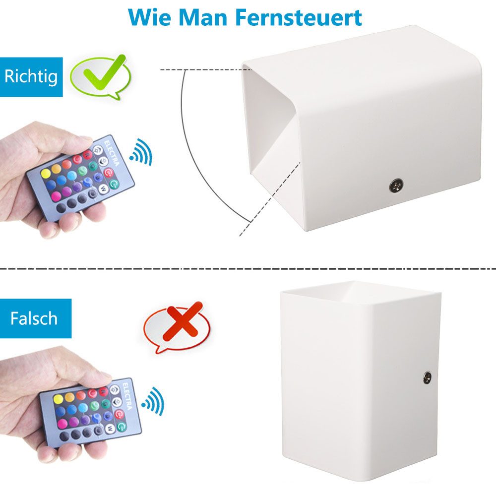 MUPOO LED Wandleuchte 5W LED Wandleuchter Auf und ab,10×7×6.7cm, Moderne Wandleuchten für Wohnzimmer Balkon