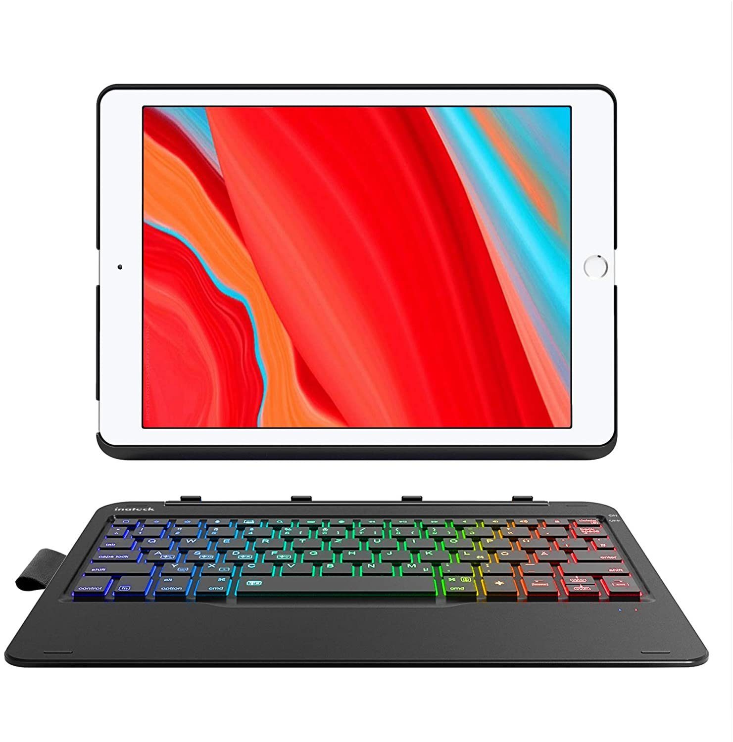 Inateck »Tastatur Hülle für iPad 2021 9th Gen/iPad 2020(8th Gen)/iPad  2019(7th Gen) 10.2 Zoll, iPad Air 3 und iPad Pro 10.5, abnehmbar, mit 7  Farben Hintergrundbeleuchtung, QWERTZ« iPad-Tastatur (abnehmbar) online  kaufen | OTTO