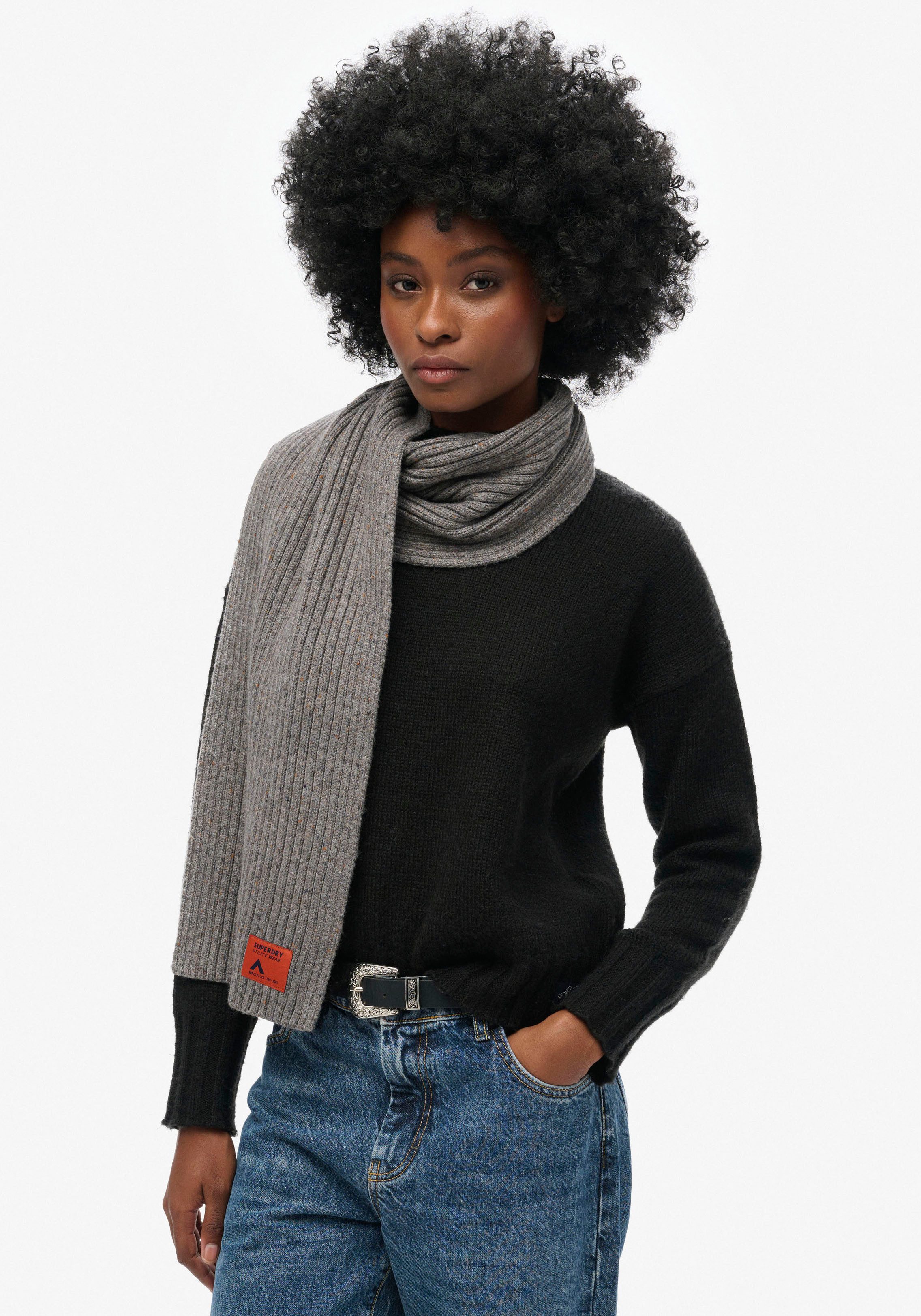 Superdry Strickschal WORKWEAR NEP KNITTED SCARF günstig online kaufen