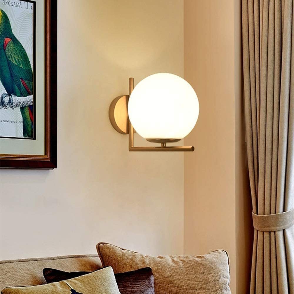 Wandleuchte Wandlampe DOPWii Gold Nachttisch,Wohnzimmer,Treppen,E27-Lichtquelle für