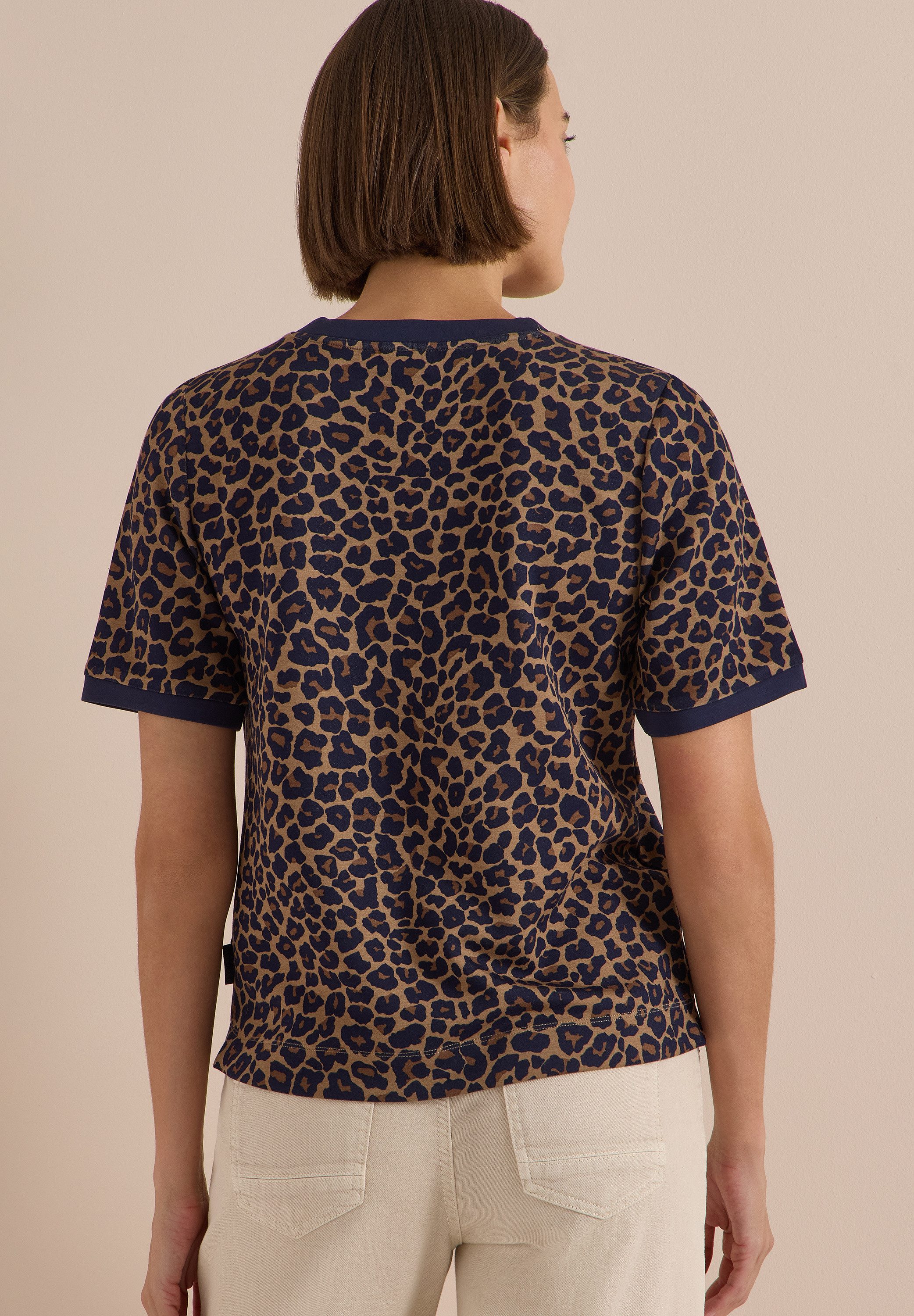 CECIL Sweater Sommershirt / Rundhals / Animal-Print
