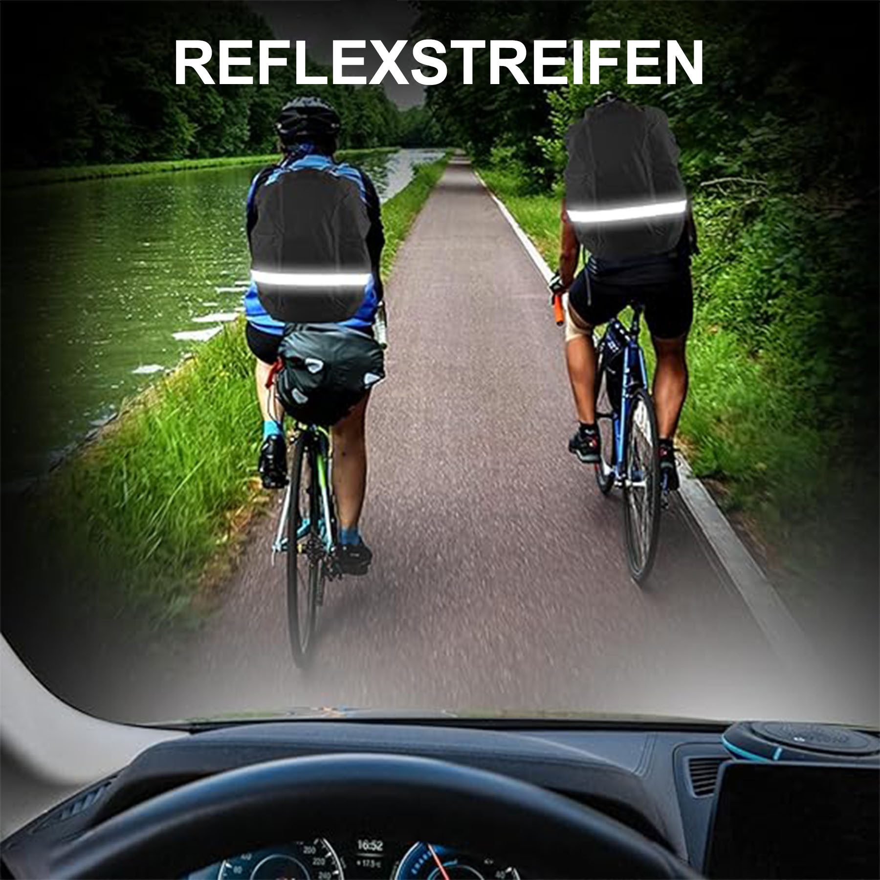 Courageous Backpack Rain Cover, Rain Cover for Backpacks (18-55L), Waterproof with Reflective Strips (Universal Windproof Rain Cover for Backpacks, Hiking, Camping, Traveling, Cycling), Multiple Sizes S/M/L, 100% Waterproof, Highly Reflective, Widely Used