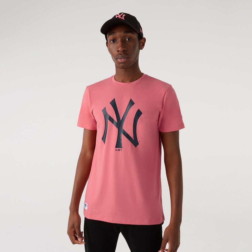 New Era Print-Shirt New Era MLB NEW YORK YANKEES Seasonal Pink Team Logo Tee T-Shirt