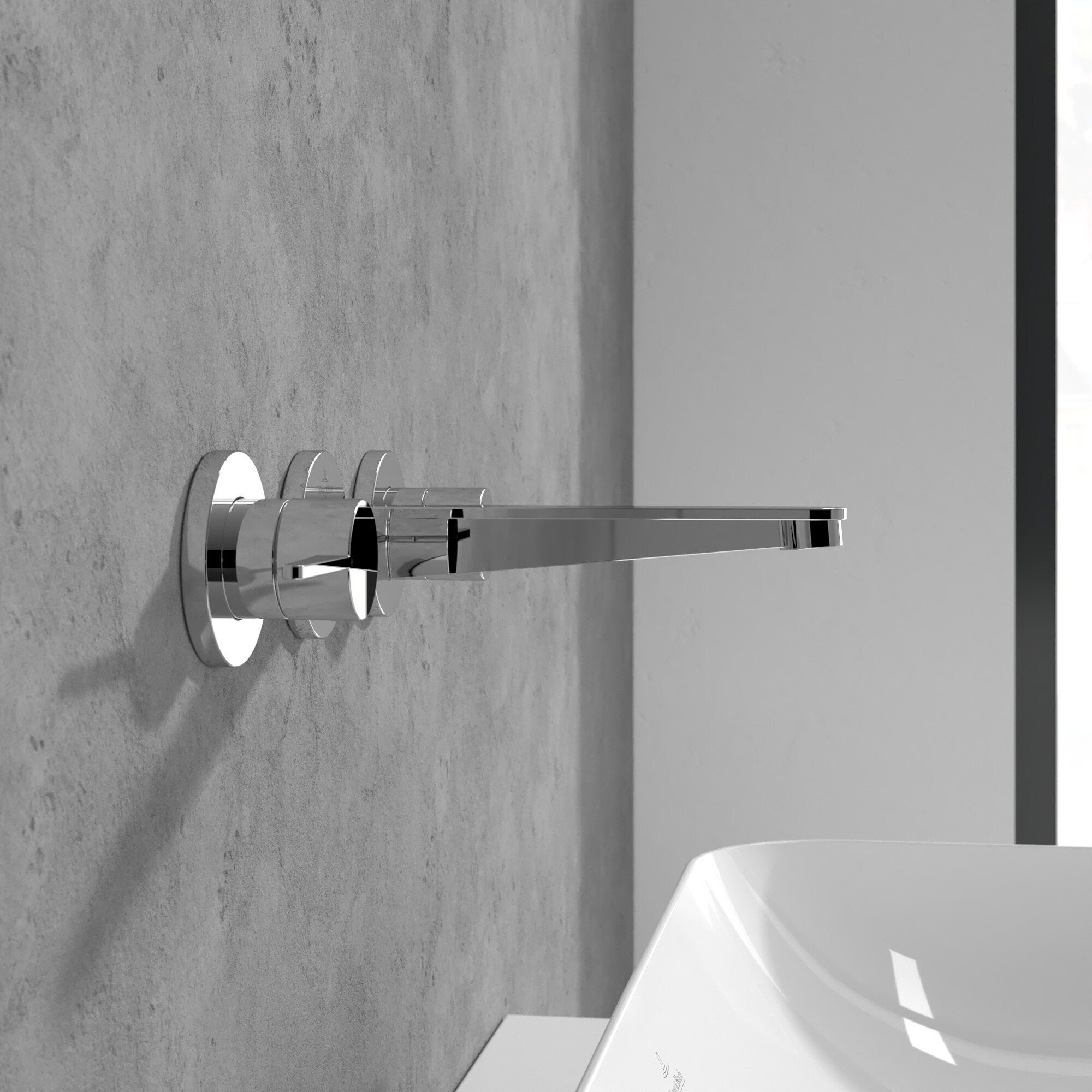 Villeroy & Boch Waschtischarmatur Conum Ohne Ablaufgarnitur, Wandmontage