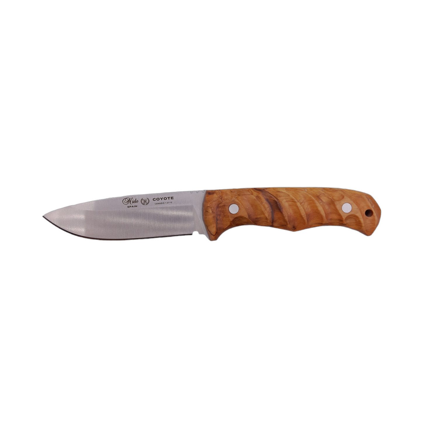 Nieto Universalmesser Nieto Feststehendes Messer Coyote mit Scheide und Olivenholzgriff, (1 St), Scheide inklusive, Edelstahlklinge
