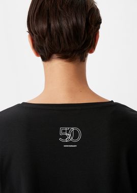 Comma Kurzarmshirt T-Shirt aus Baumwollmix Logo