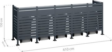 WESTMANN Mülltonnenbox Planum, Platz für 5 Mülltonnen je 240 L