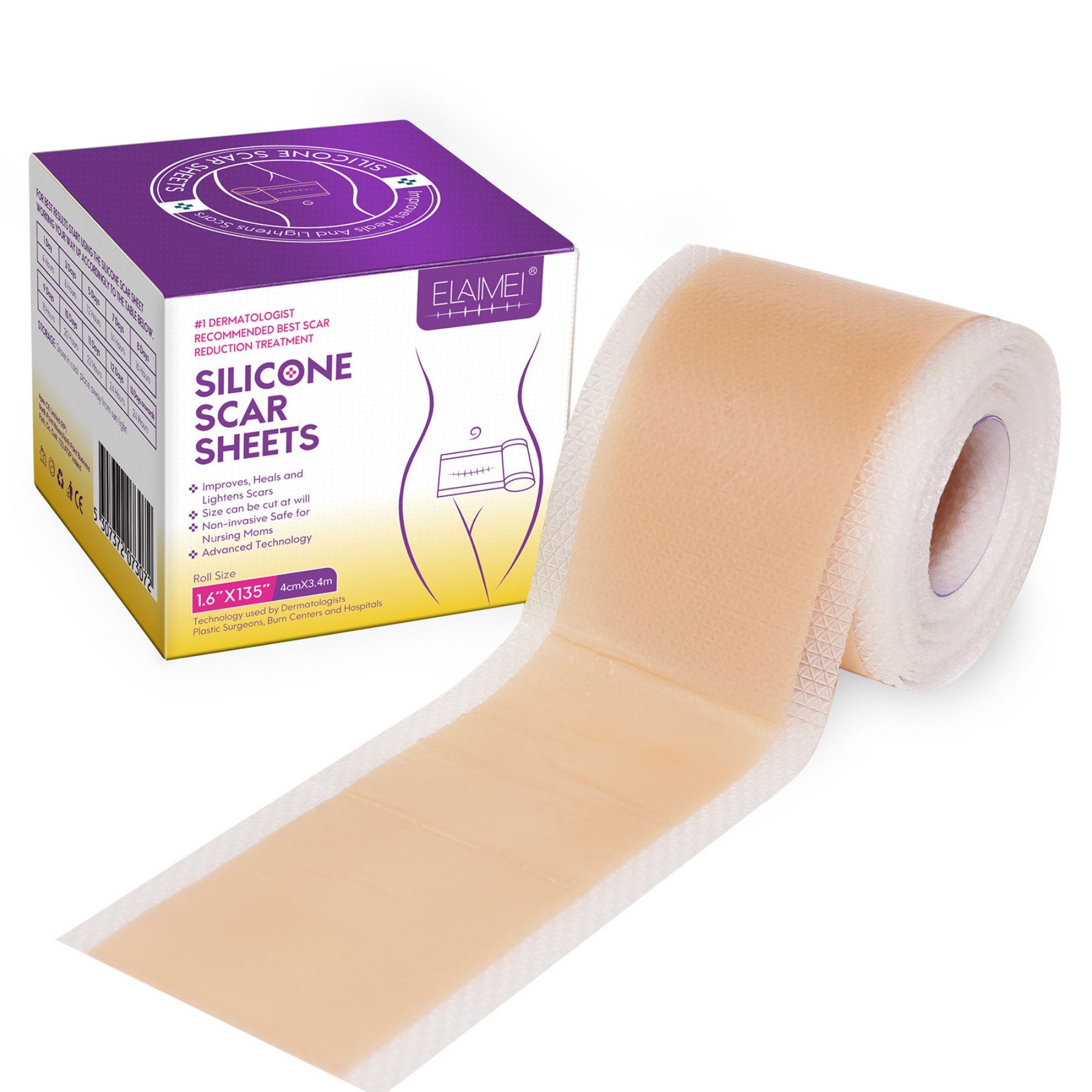P-Beauty Cosmetic Accessories Wundpflaster Narbenpflaster Narben Reduktion Silicone Scar Sheets in 5 Größen