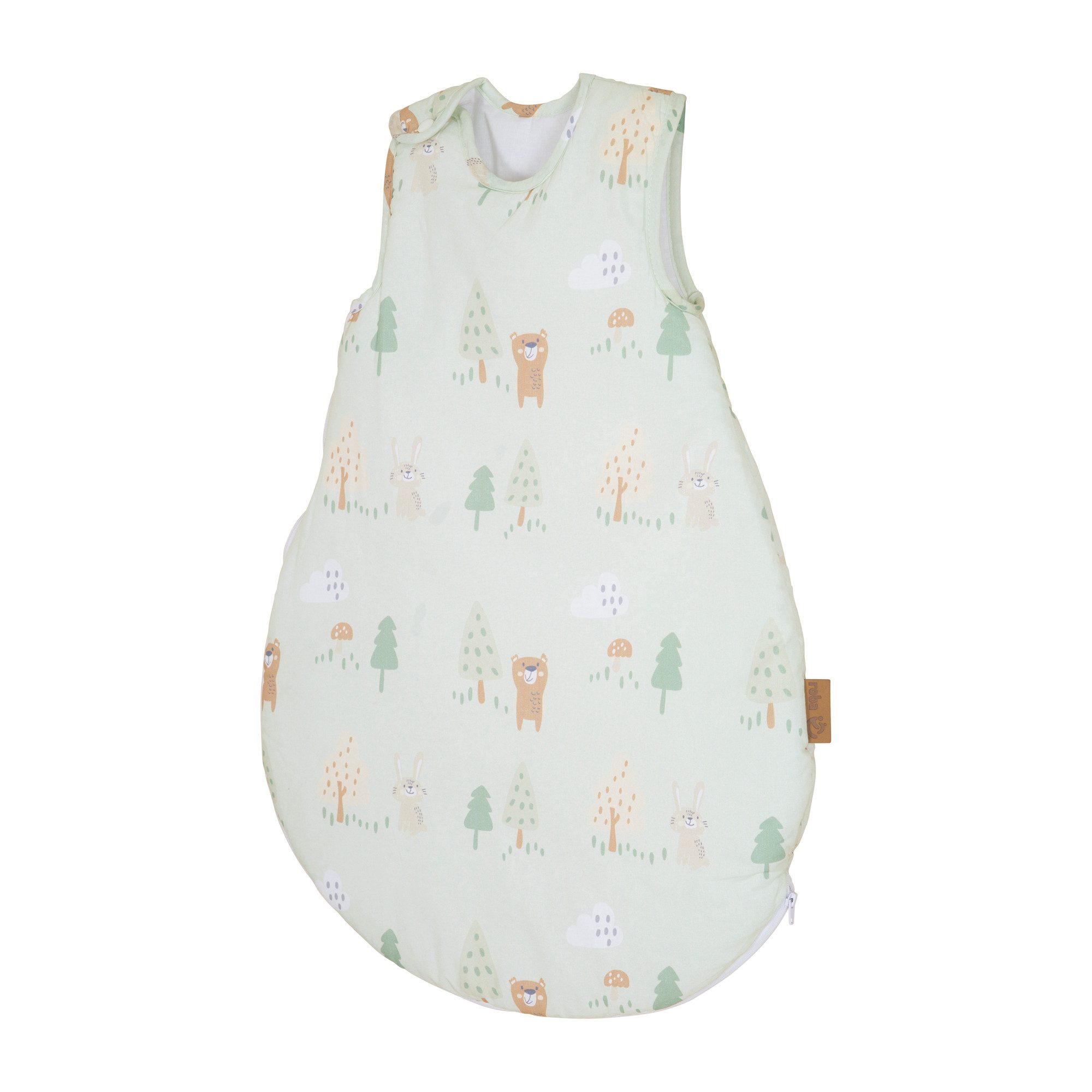 roba® Babyschlafsack Woodland Buddies - Schlafsack ganzjährig aus Baumwolle für Babys (TOG-WERT 1,0), Atmungsaktiv & hautfreundlich - Ohne Ärmel - Tier Motiv -  – Bild 3 von 5