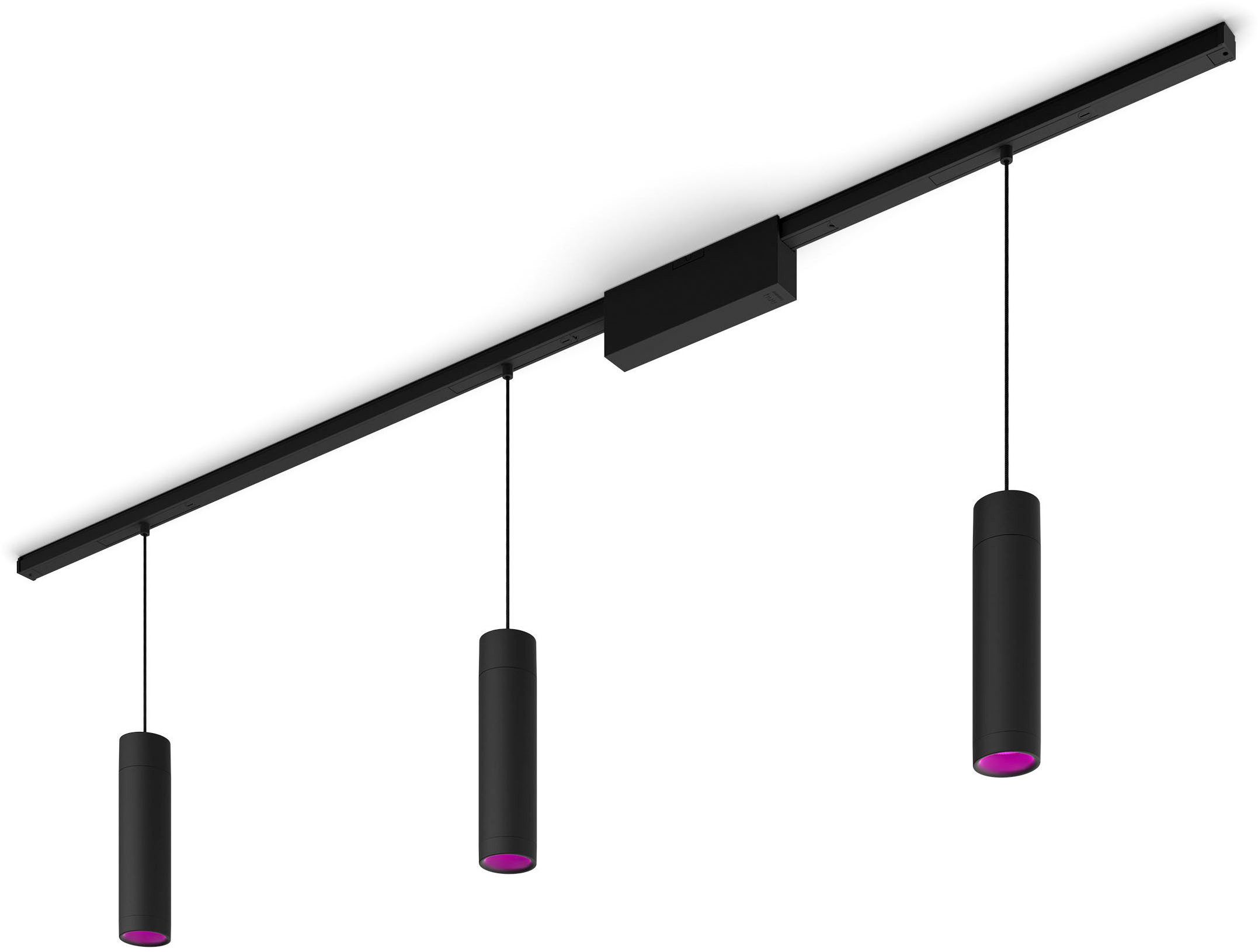 Philips Hue Schienensystem-Sets Perifo Schienensystem Basis-Set 3er Pendelleuchte, LED fest integriert, Farbwechsler, 510 lm, 2000-6500 K, Leuchtdauer 25.000 Stunden, Made in Europe