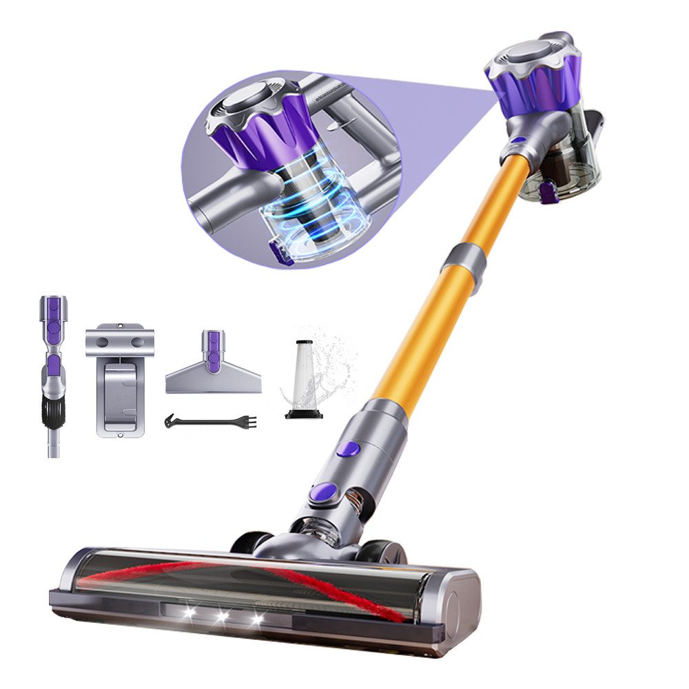 AeroAxis Akku-Stielstaubsauger Akku-Hand-und Stielstaubsauger 40000 Pa/450W/50 Min/1,5 l, Wassertank, 450 W, Wassertank-Typ, LED, Anti-Tangle, ideal für Tierhaare, Teppich & Hartboden