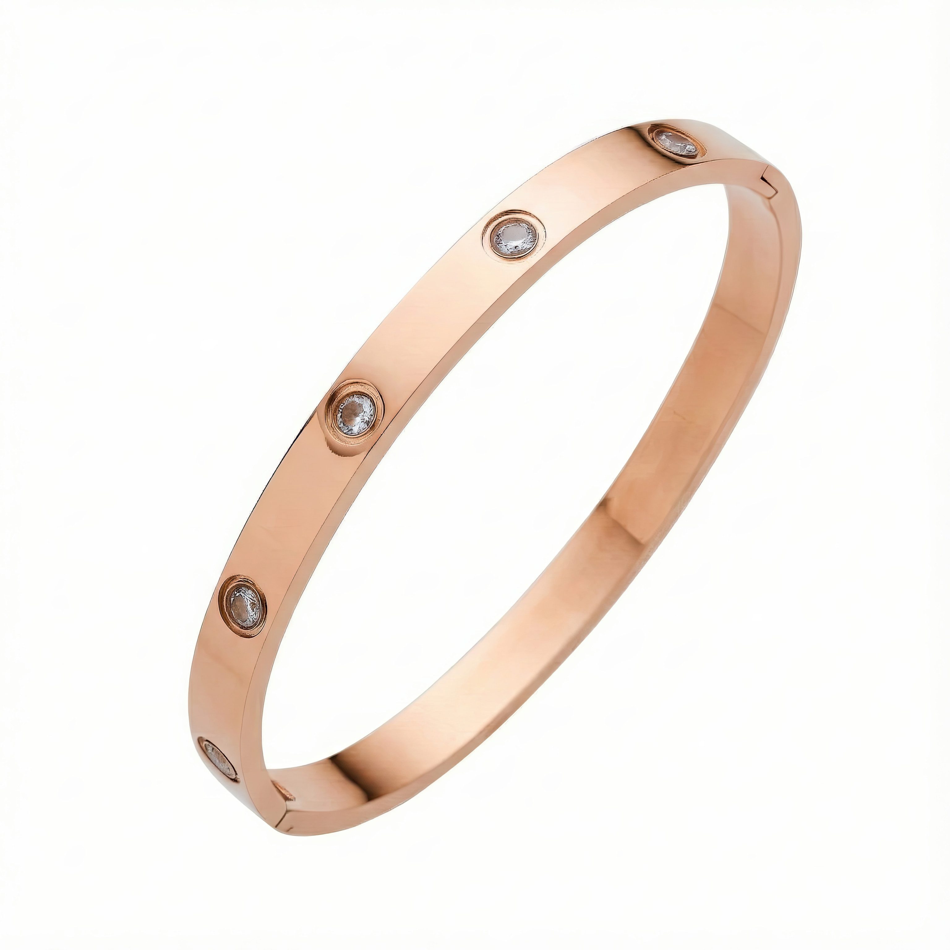 salazar.plus Armreif Luxus Damen Armband Edelstahl 18k vergoldet silberfarben rose elegant