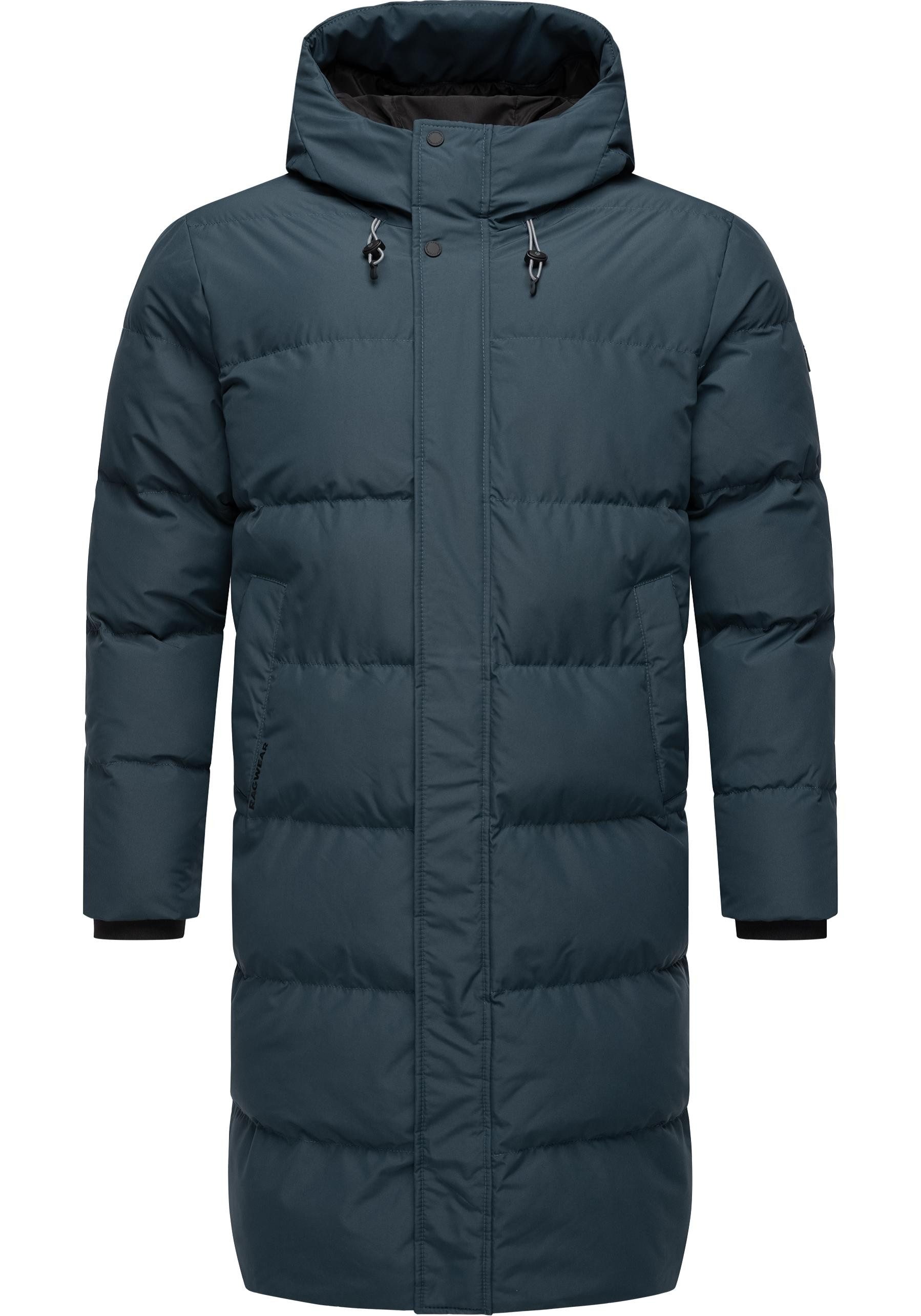 Ragwear Steppmantel Nordwey Wasserdichter Herren Wintermantel mit verstellbarer Kapuze