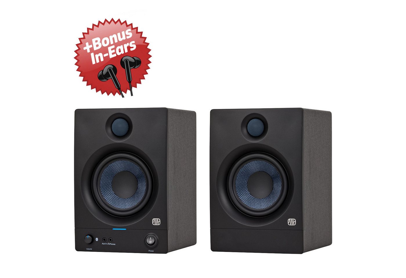 Presonus Presonus Eris 5BT Studio Monitor-Boxen 2nd Gen + Bonus In-Ear Digitales Aufnahmegerät (Studio Monitor-Boxen)