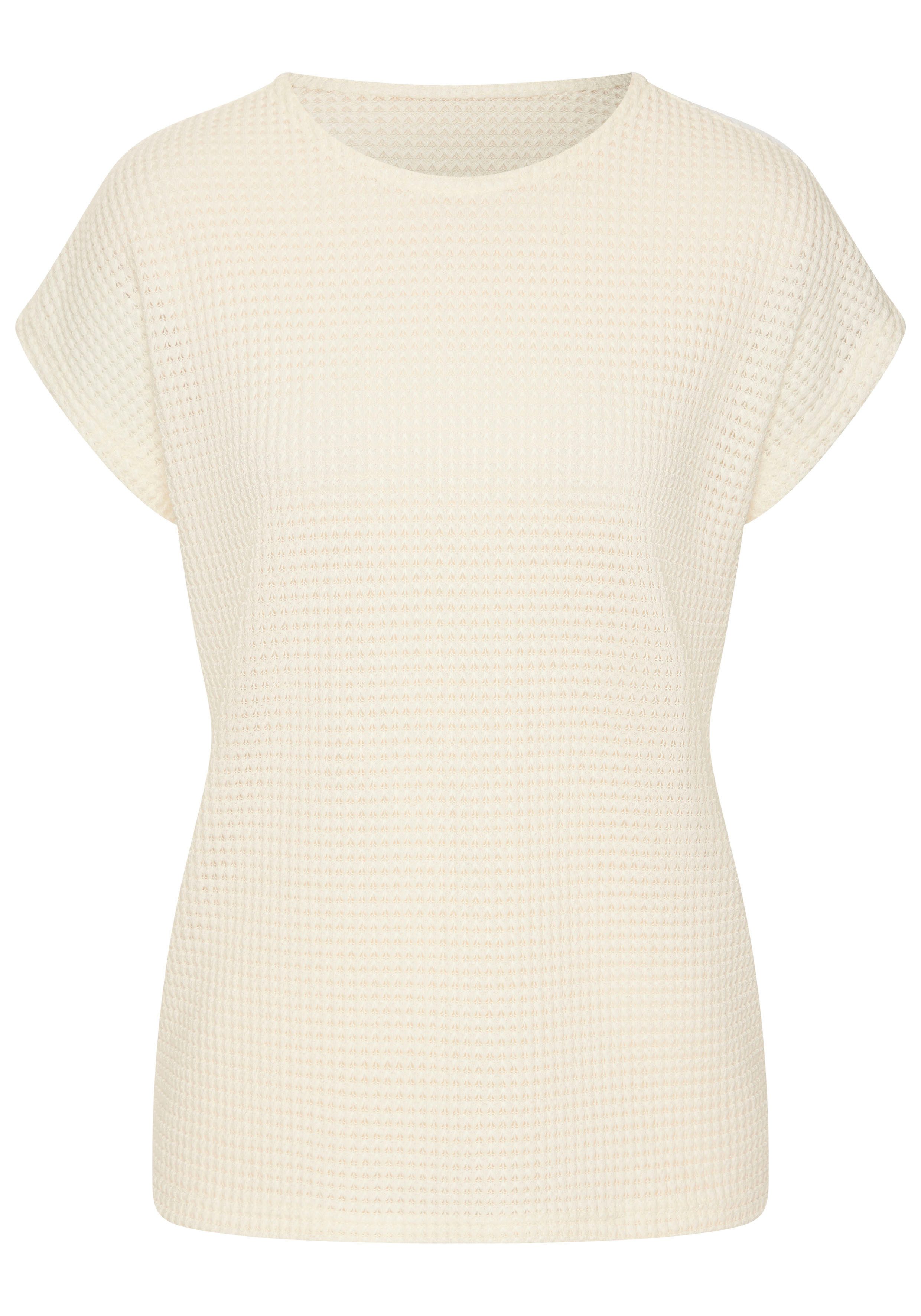 Vivance Kurzarmshirt aus bügelfreiem Waffelstrick günstig online kaufen