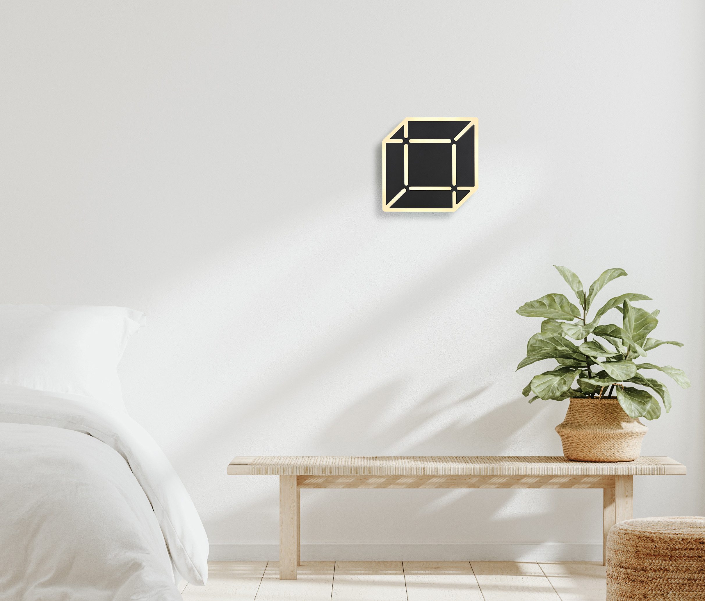 GLOBO LIGHTING LED Wandleuchte XOLLI, LED fest integriert, Warmweiß, Wandlampe/schwarz/3000K/opal/Wohnzimmer/Flur