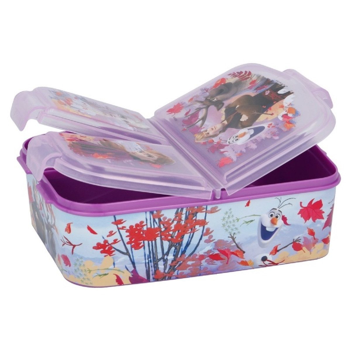 Lunchbox Disney Frozen Kinder Brotdose – Lunchbox mit 3 Fächern & tollem Design