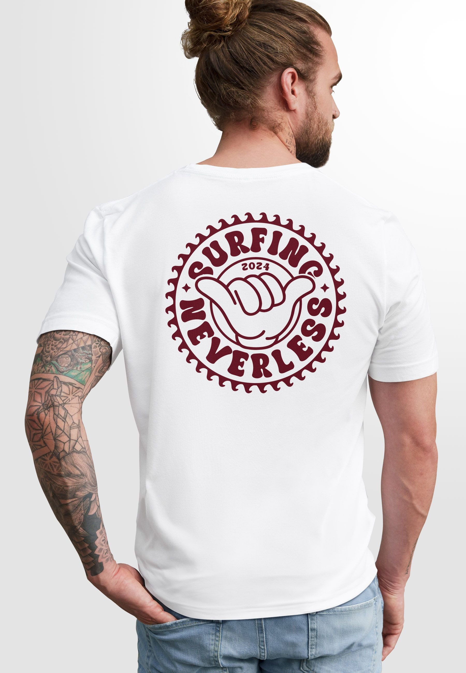 Neverless Print-Shirt Herren T-Shirt Surfing Surfer günstig online kaufen