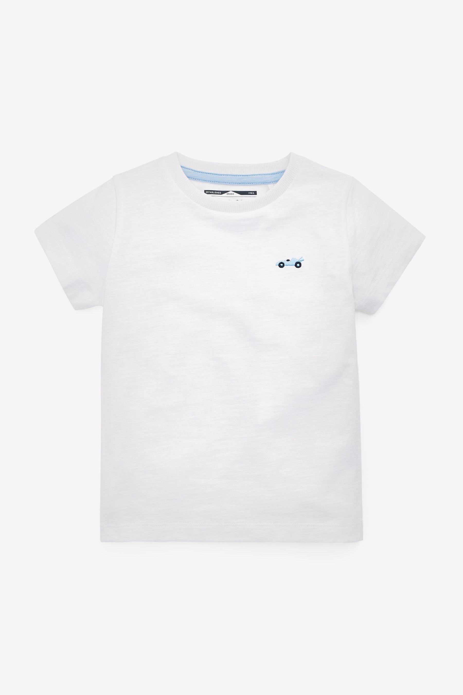 (5-tlg) T-Shirts 5er-Pack Next T-Shirt Blue schlichte im Kurzärmelige