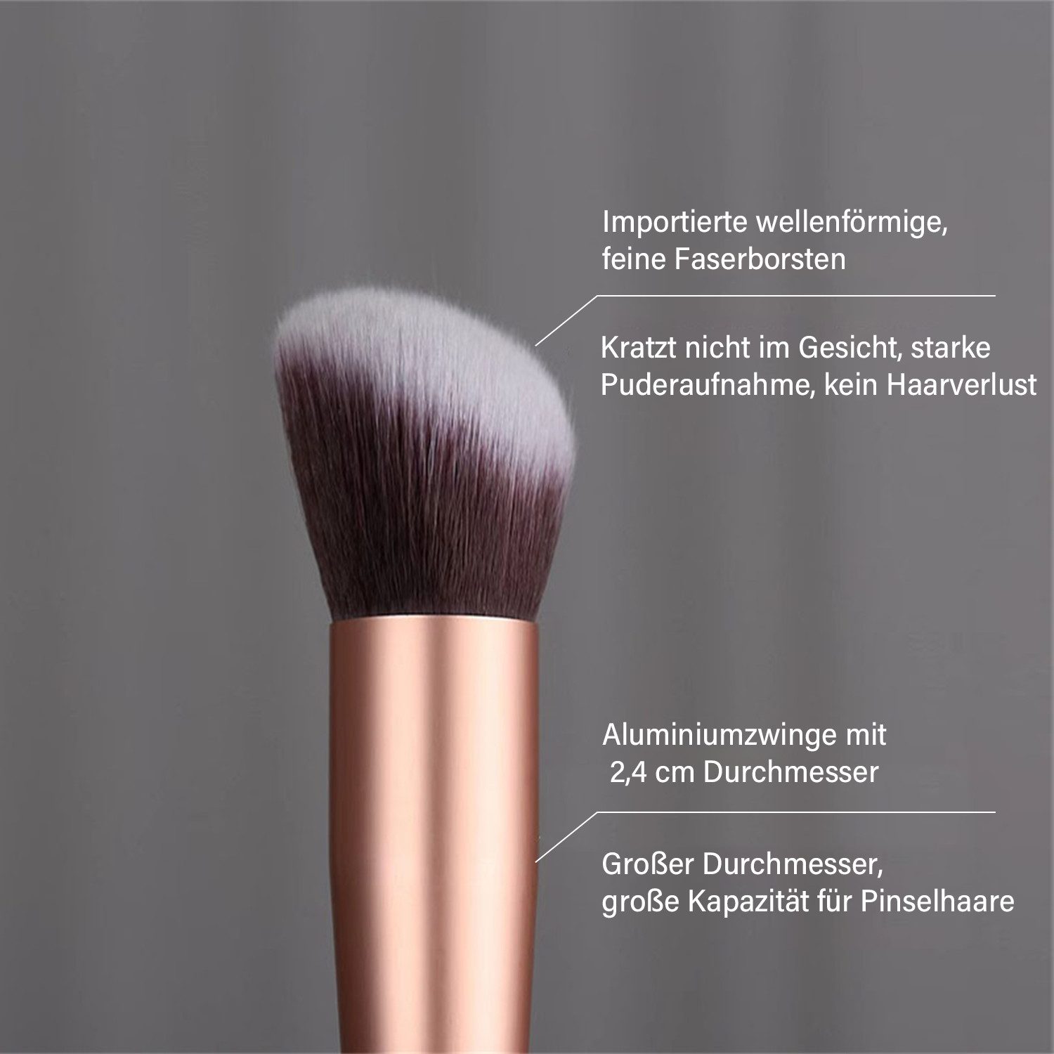 MOPUEA Kosmetikpinsel-Set 16-St. Schminkpinsel Set Make-up Pinsel Premium Kosmetikpinsel, 16 tlg., für Foundation Concealer Lidschatten Rouge Puder Augen professionell