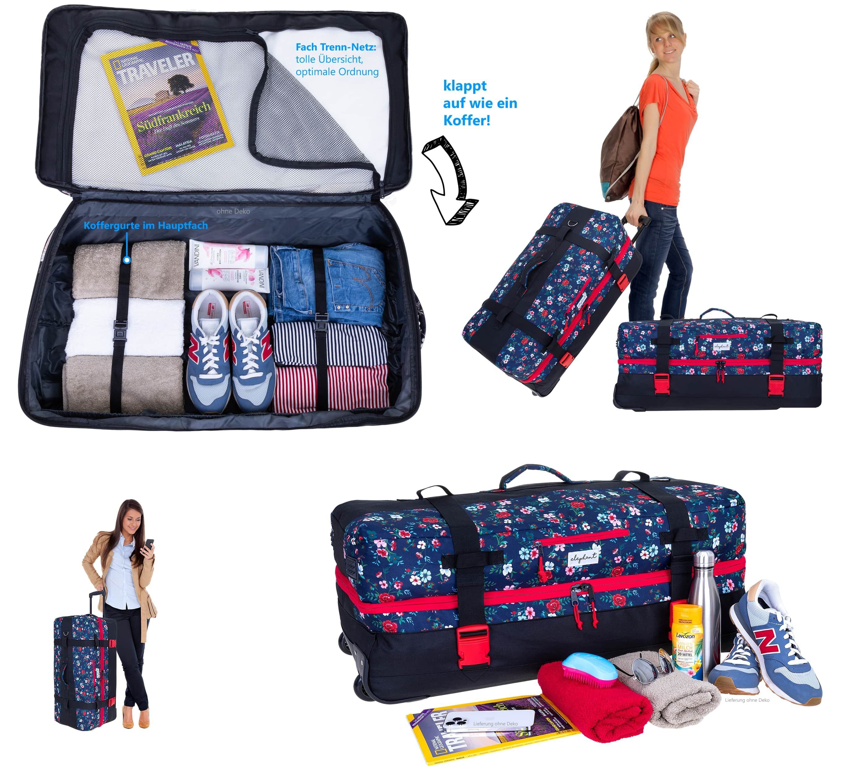 ELEPHANT Trolley XXL Travel Reisetrolley 80 cm 120 Liter Reise, Tasche groß Damen Gepäck Urlaub Trolly