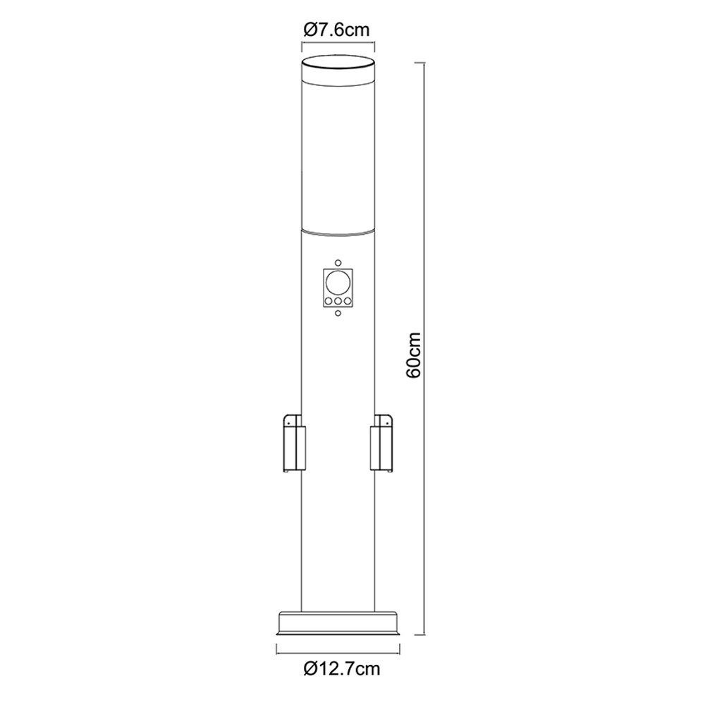 Leuchtmittel inklusive, Steckdose Außen Steh App LED Kaltweiß, Lampe Farbwechsel, Garten Wandstrahler, Warmweiß, Tageslichtweiß, Neutralweiß, etc-shop Bewegungsmelder