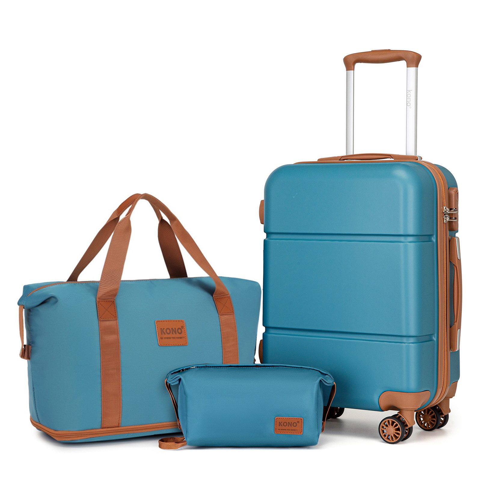 KONO Trolleyset 4 Rollen, (3 tlg), günstig online kaufen