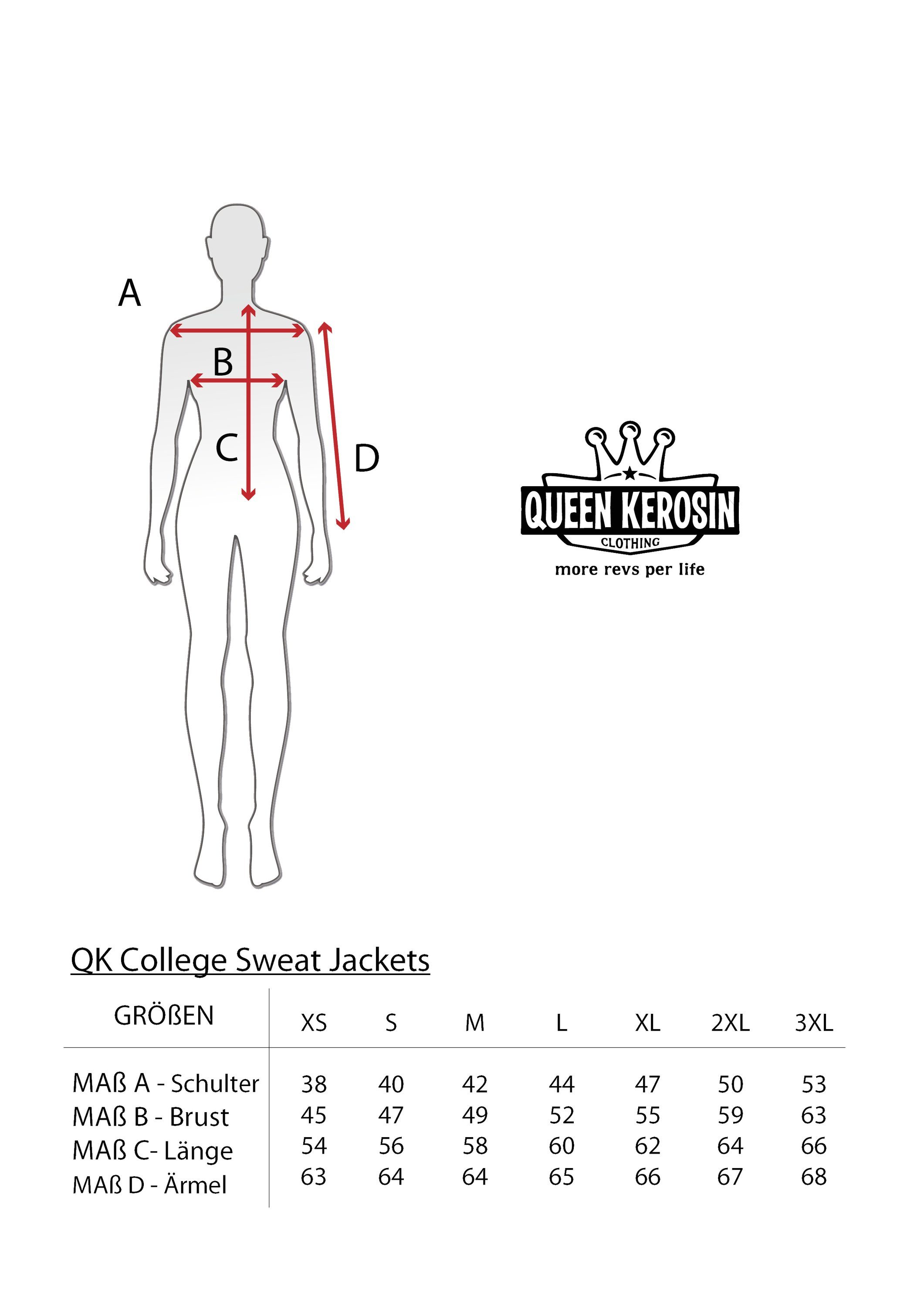 QueenKerosin Kapuzensweatjacke Wild Rebel (1-tlg) mit Cartoon-Stickerei