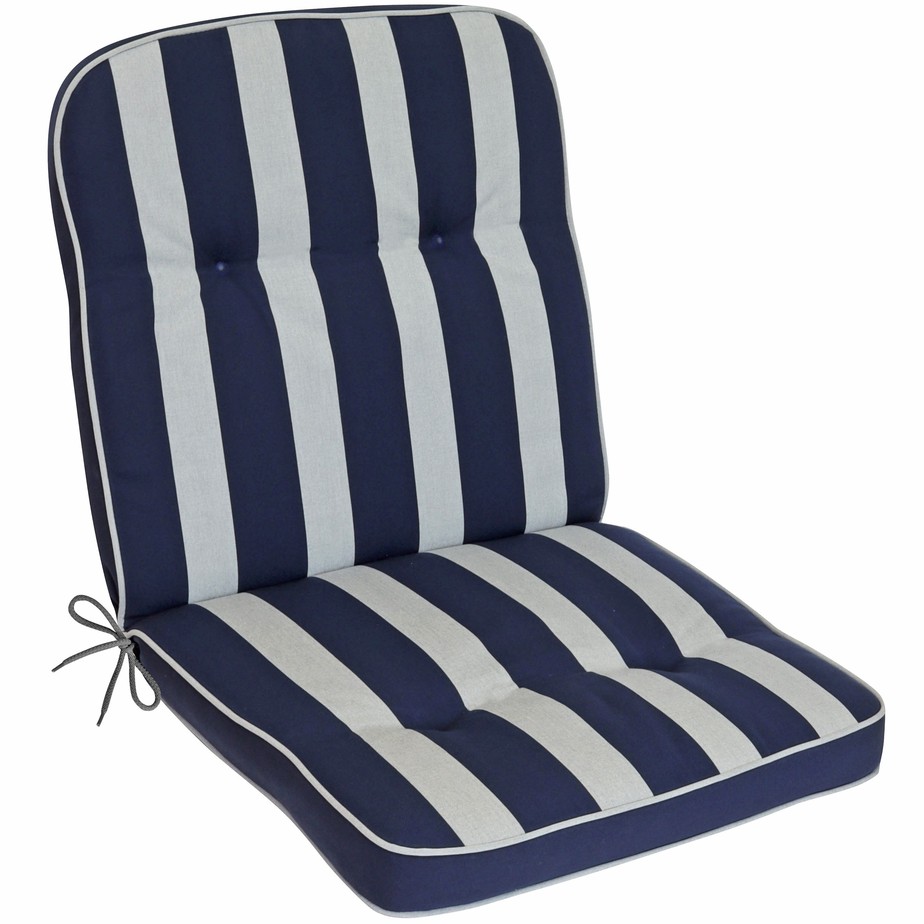 Herlag Polsterauflage Tilly, (1 St), Niedriglehner 100x50x6cm Blockstreifen Blau-Gestreift 1 Stück