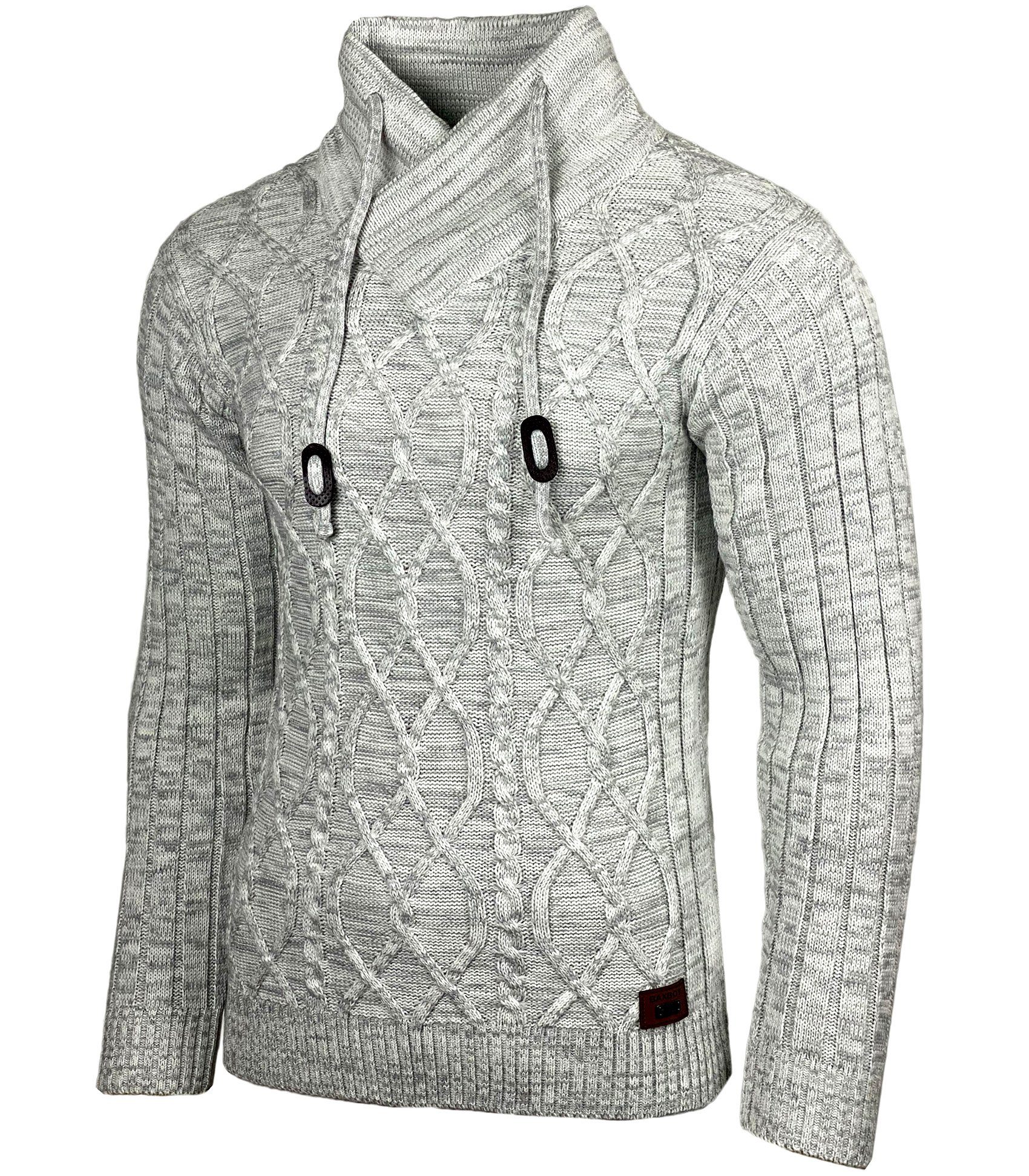 Baxboy Strickpullover Baxboy Herren Meliert Pullover günstig online kaufen