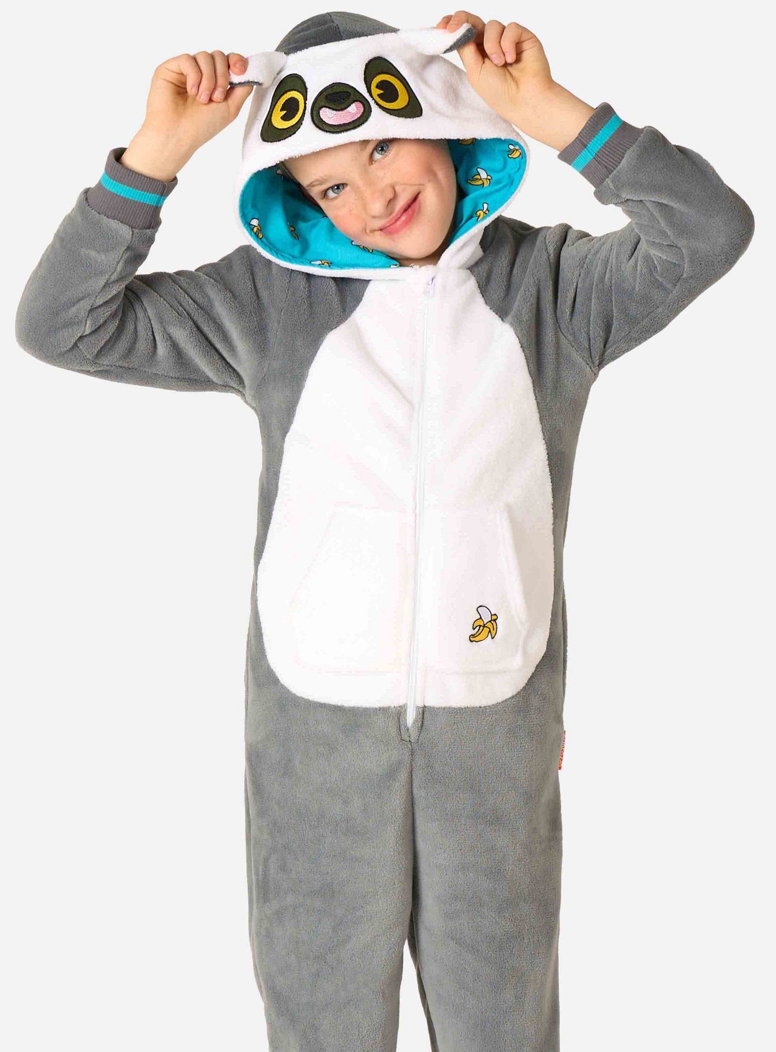 Kostüm Lemur Onesie für Kinder