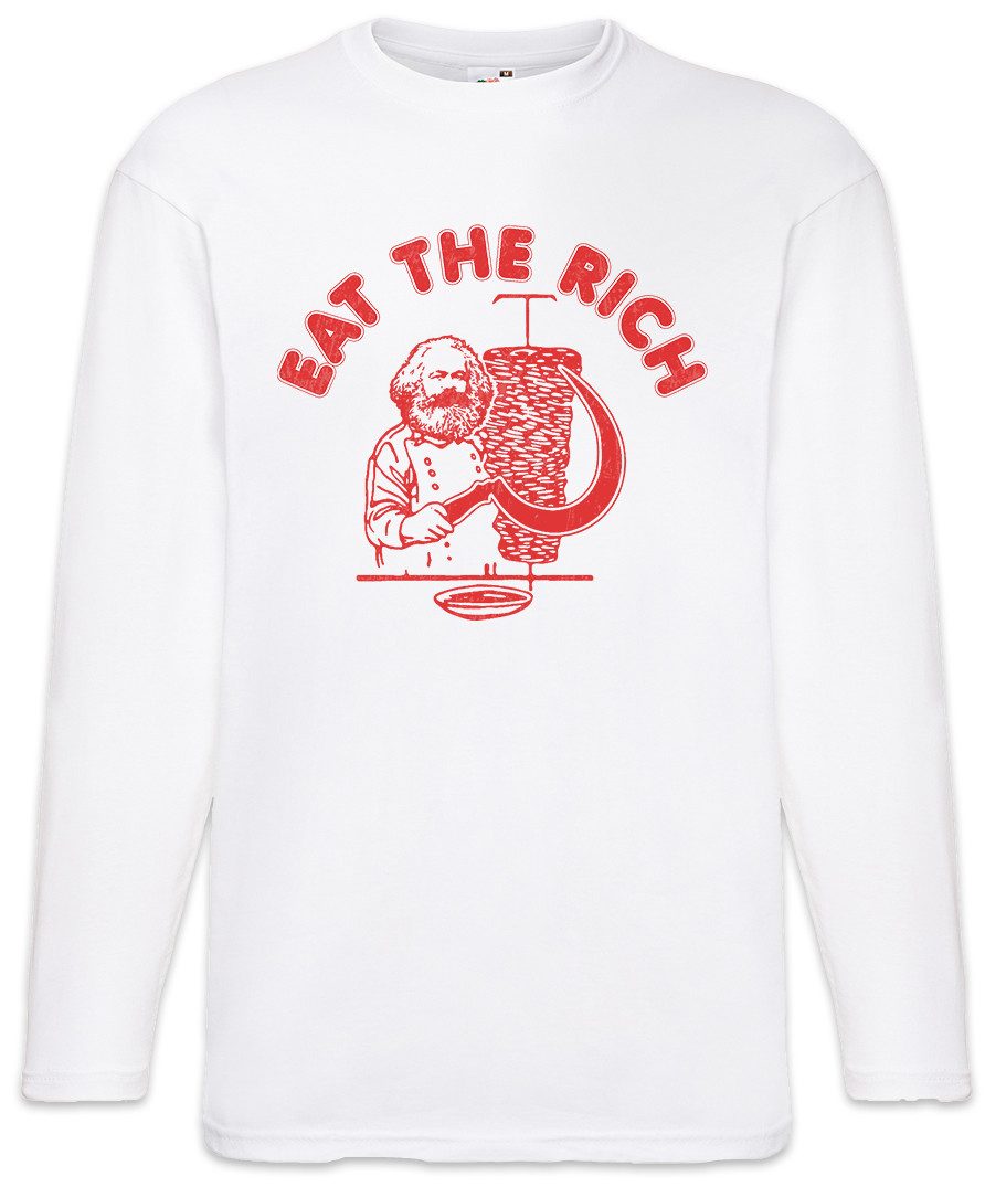 Langarmshirt Eat The Rich Langarm T-Shirt Karl Socialism Communism Marx Kebap DDR