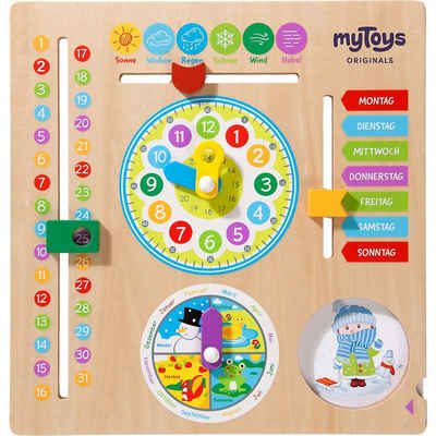 myToys ORIGINALS Lernspielzeug Kalenderuhr aus Holz