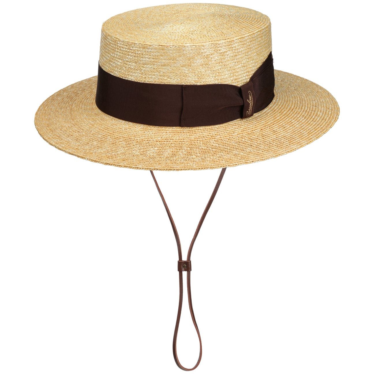 Borsalino Sonnenhut (1-St) Strohhut mit Kinnband, Made in Italy