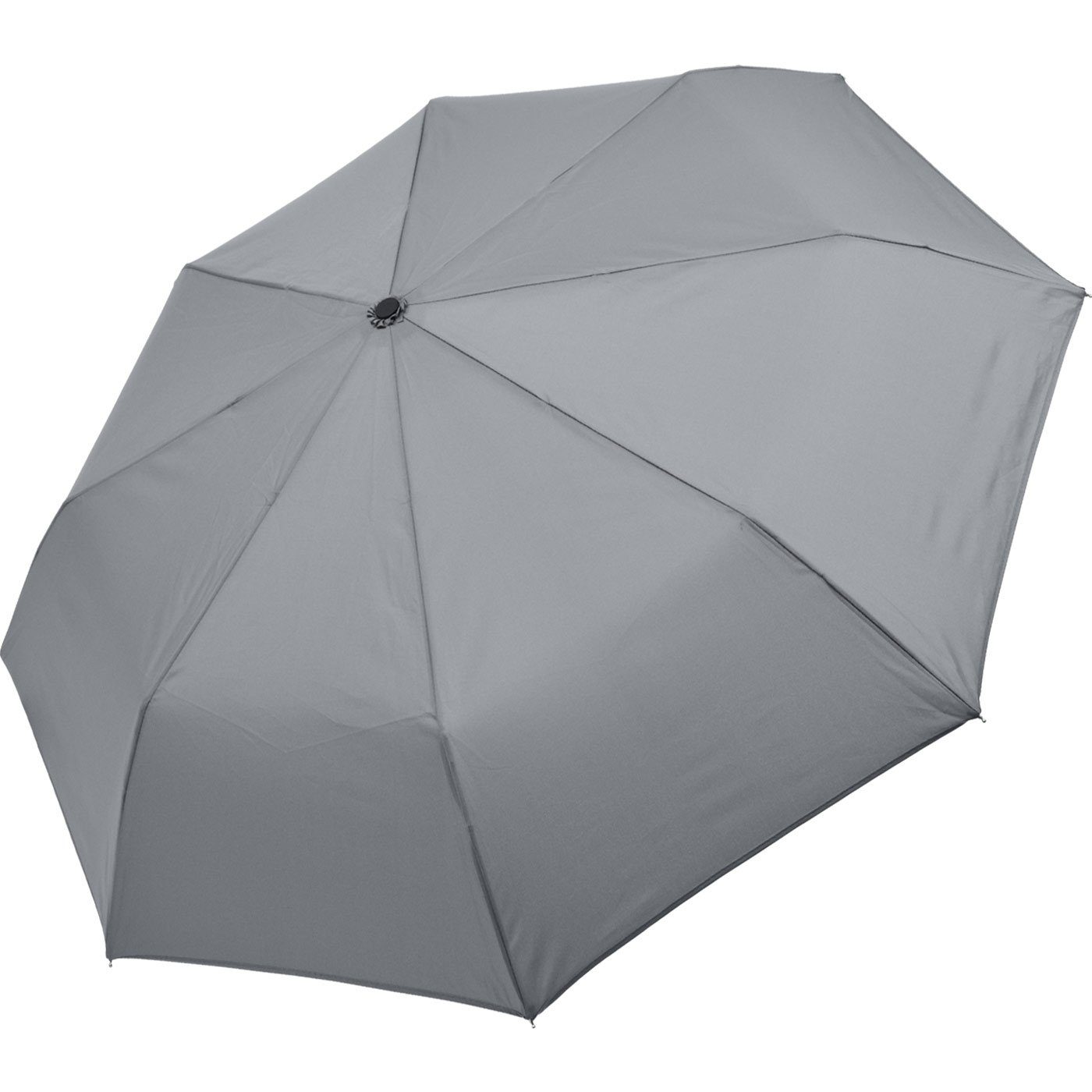 iX-brella Taschenregenschirm Mini grau Ultra Light dezent extra mit Dach - großem - leicht