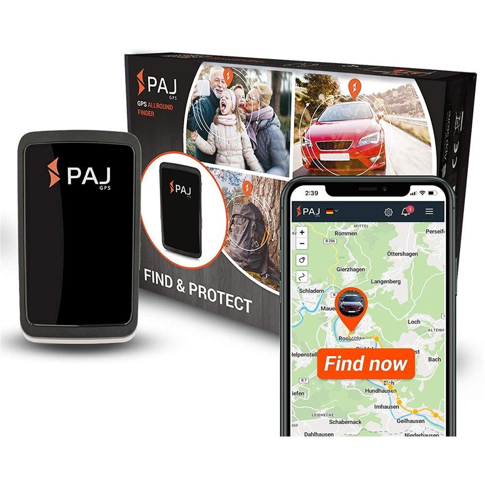 schwarz) GPS-Tracker SOS Alarm, (Live-Ortung, Peilsender, ALLROUND Finder Autofinder, PAJ