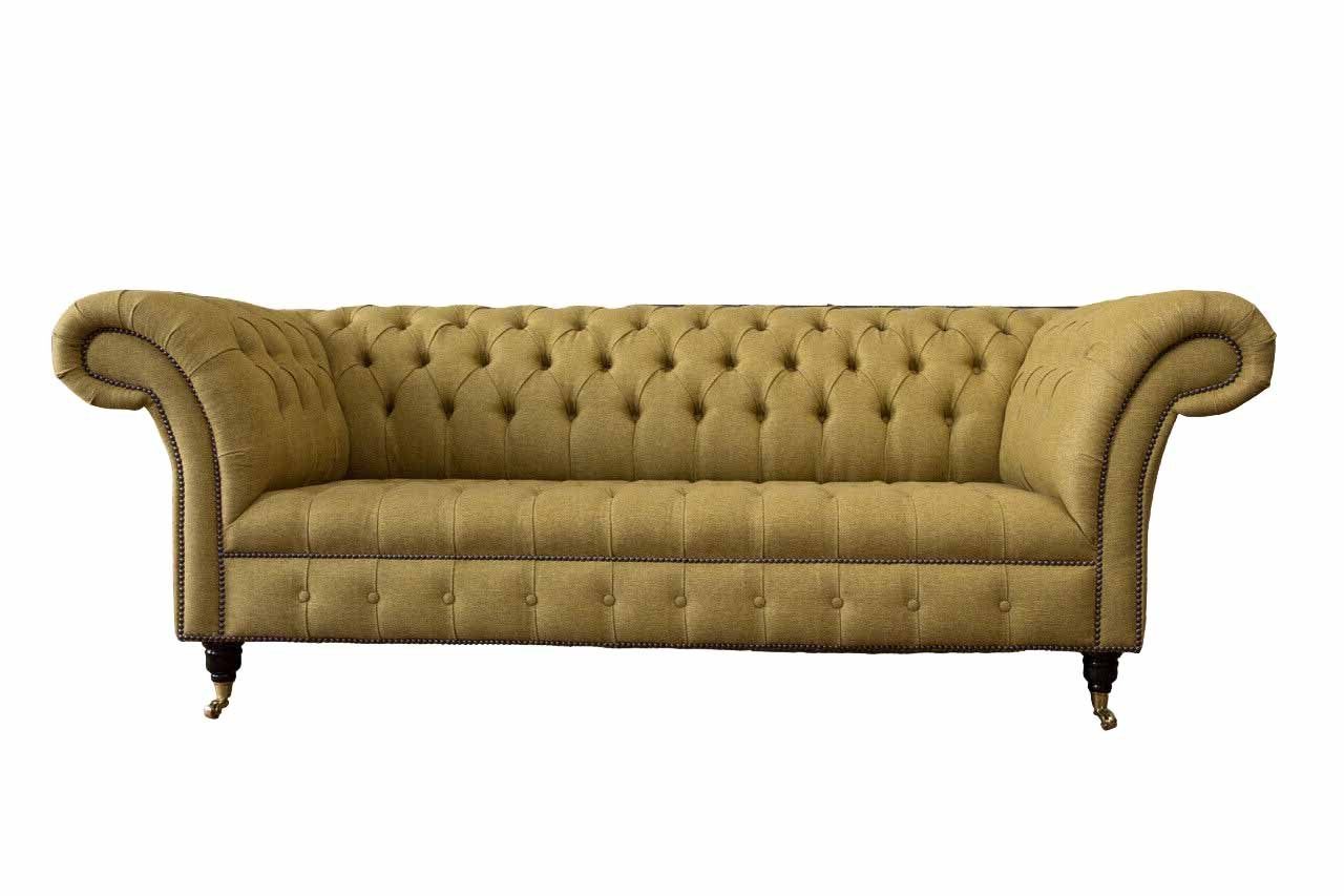 JVmoebel Chesterfield-Sofa, Sofa Dreisitzer Chesterfield Wohnzimmer Klassisch Design Sofas