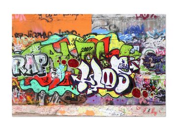 wandmotiv24 Leinwandbild Graffiti 1, Abstrakt (1 St), Wandbild, Wanddeko, Leinwandbilder in versch. Größen