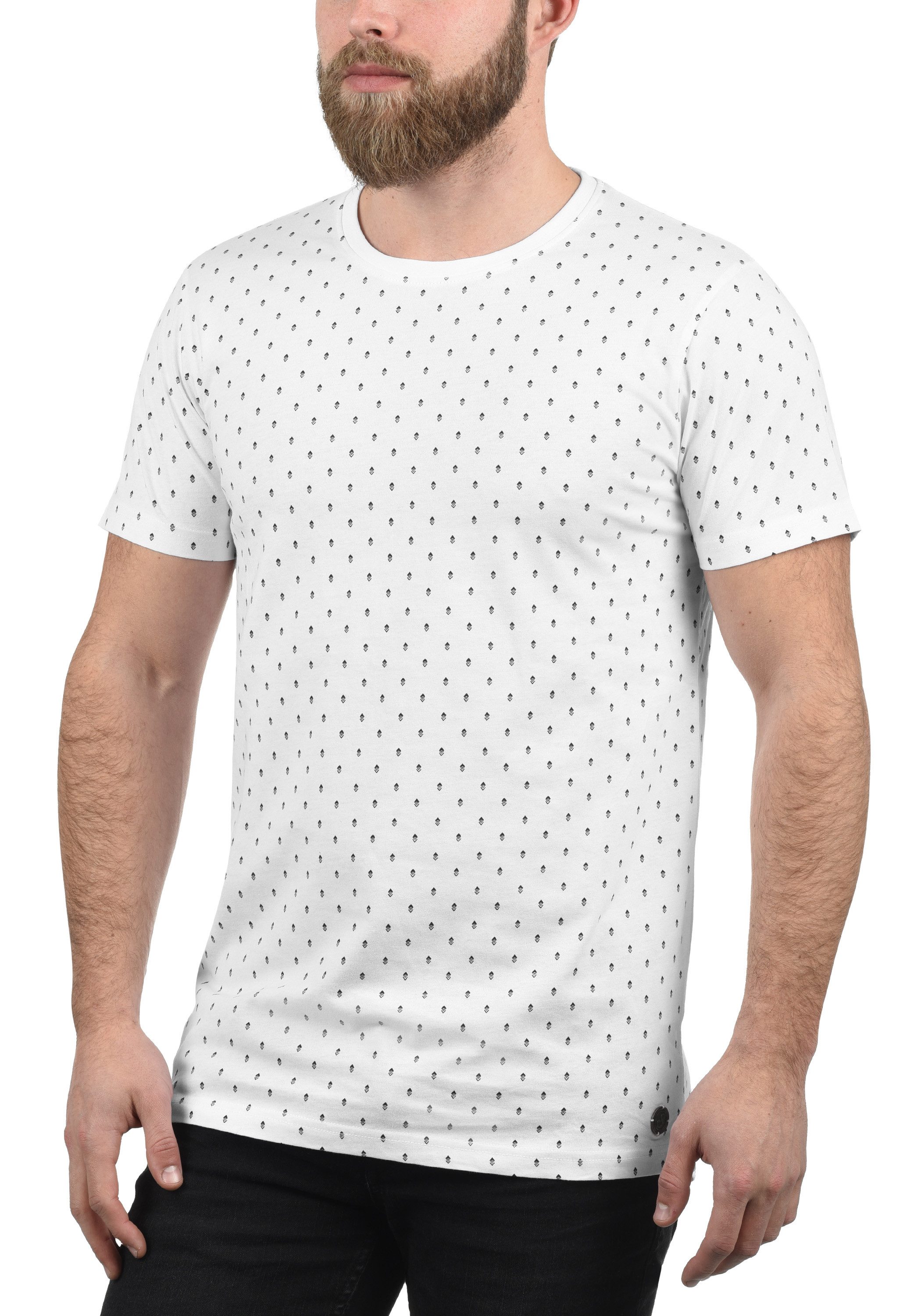 !Solid Rundhalsshirt SDAaron Kurzarmshirt mit All-Over günstig online kaufen