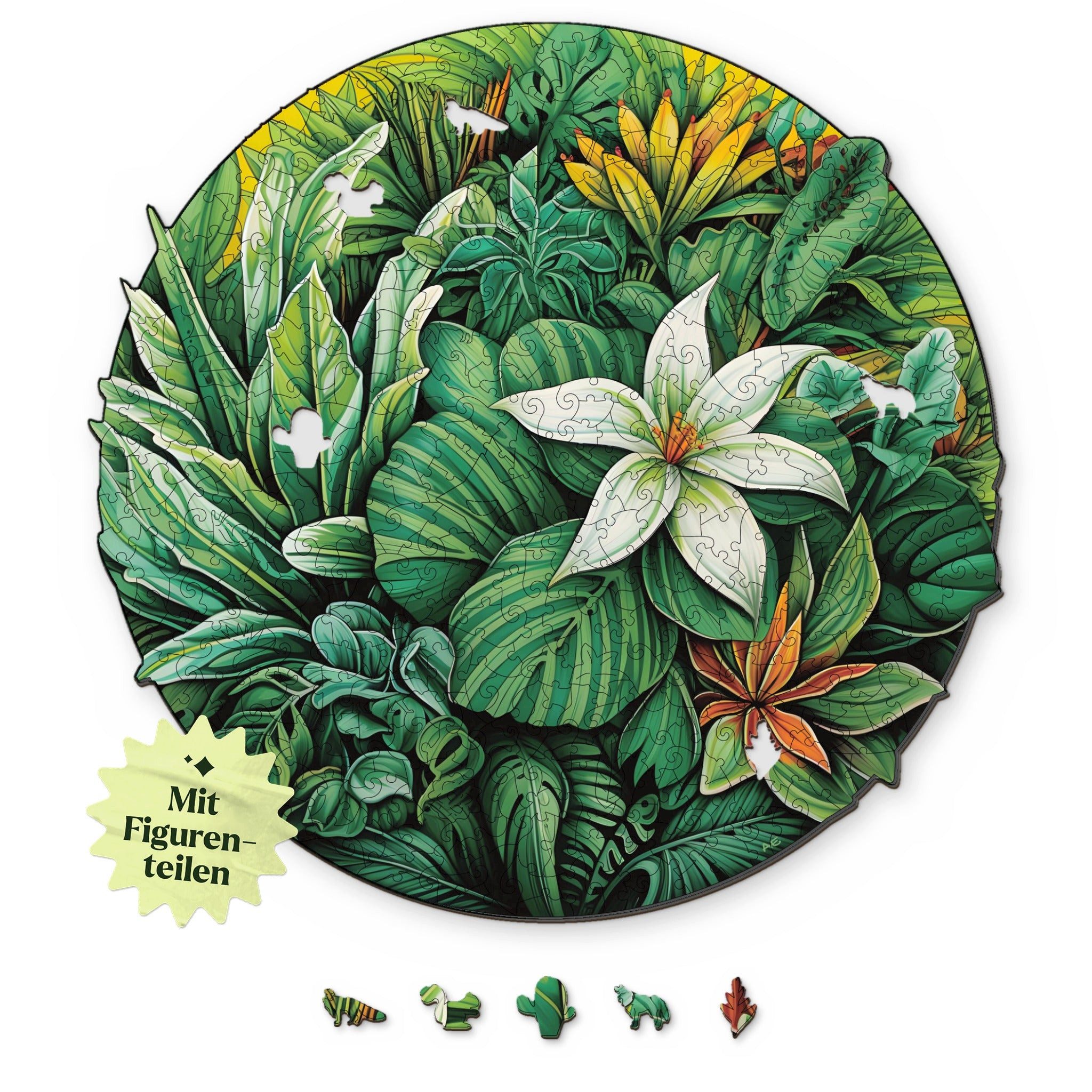 MagicHolz Puzzle Tropische Oase Mandala aus Holz, 199 Puzzleteile