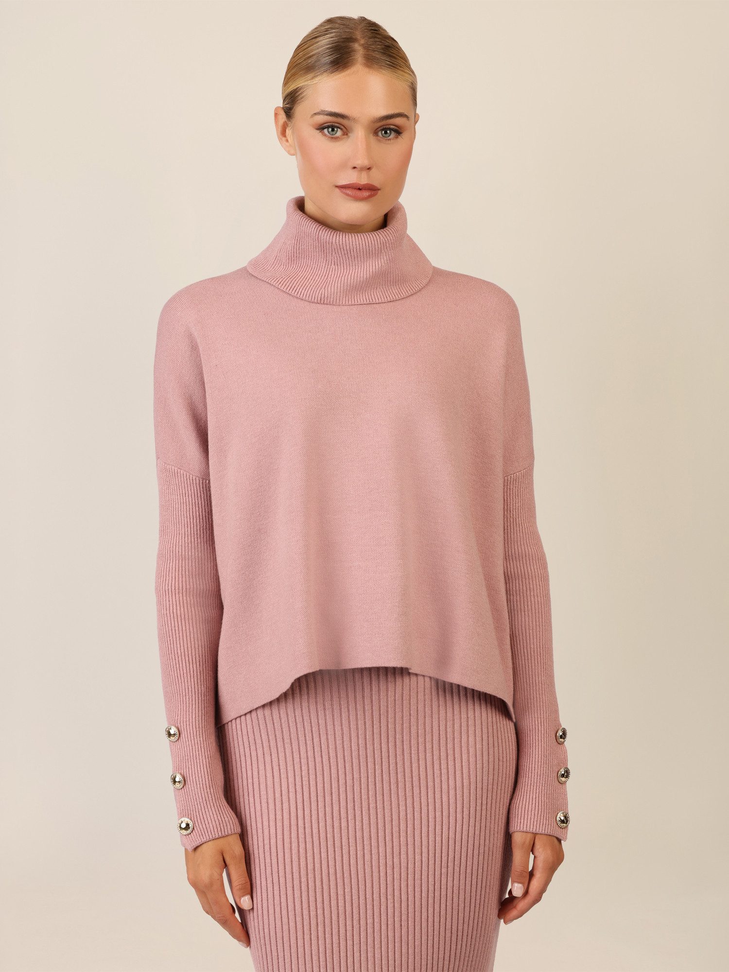 Apart Rollkragenpullover mit Rollkragen und Schmuckknöpfen günstig online kaufen
