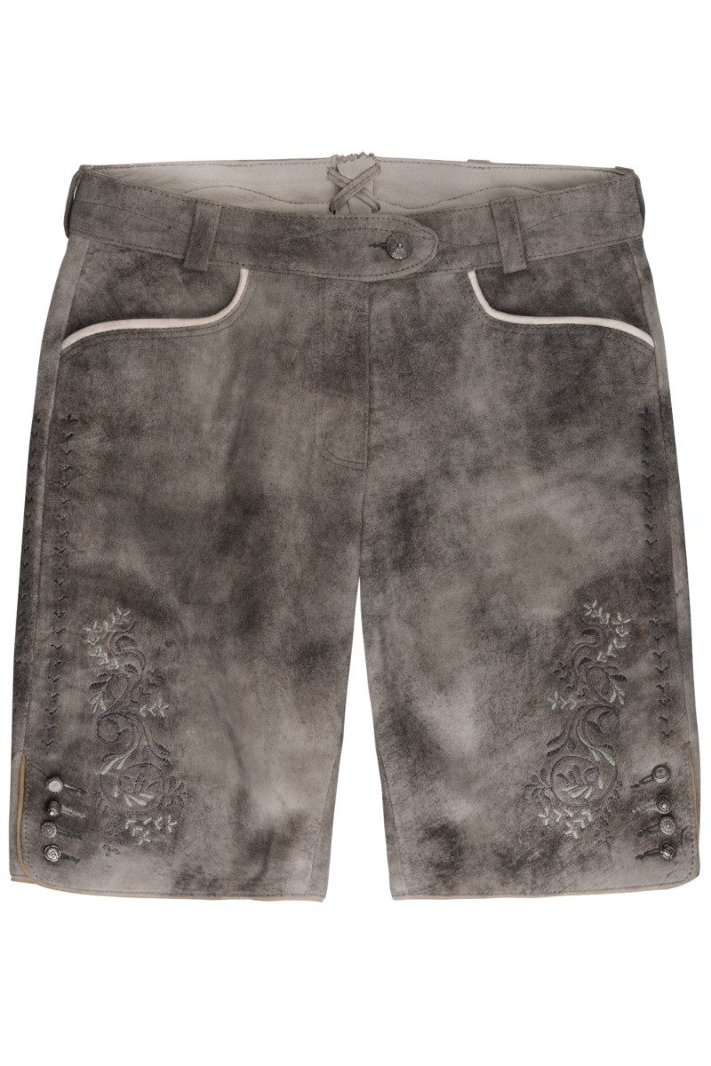 Lederhose Trachtenlederhose Damen - FLUMMI - oxford/grau