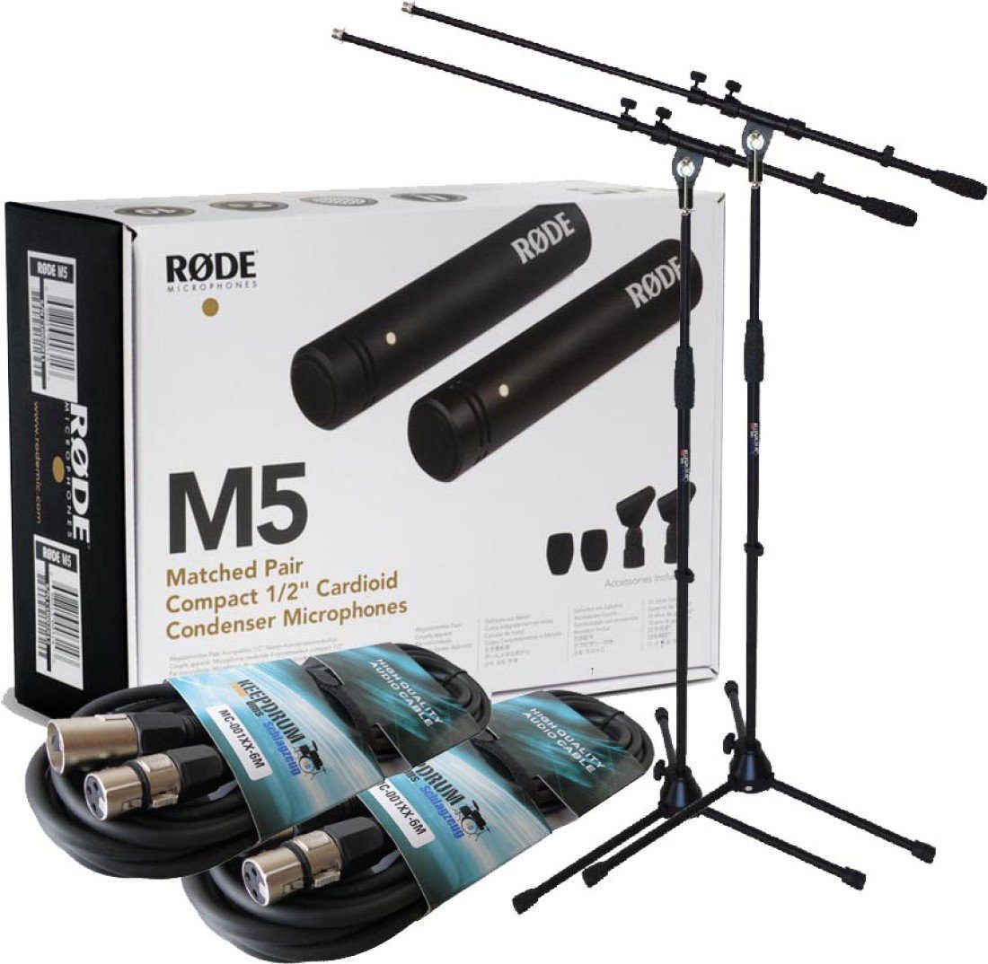 RØDE Mikrofon Rode M5 MP Stereo Mikrofone mit 2x Stativ und 2x Kabel