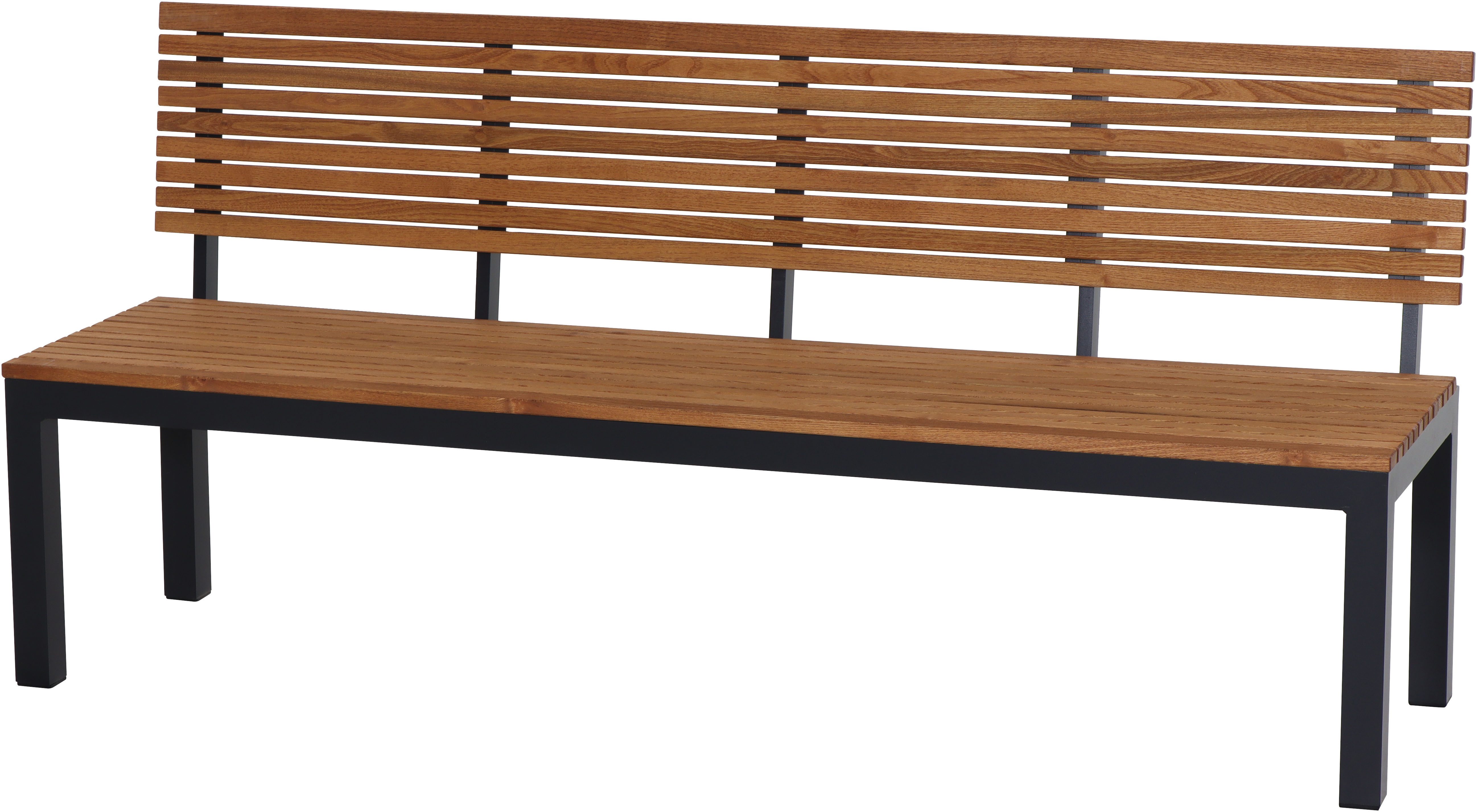 Siena Garden Gartenbank Bozen 3er Aluminiumgestell anthrazit Robininenholz, Flächen aus Robinienholz FSC® 100%