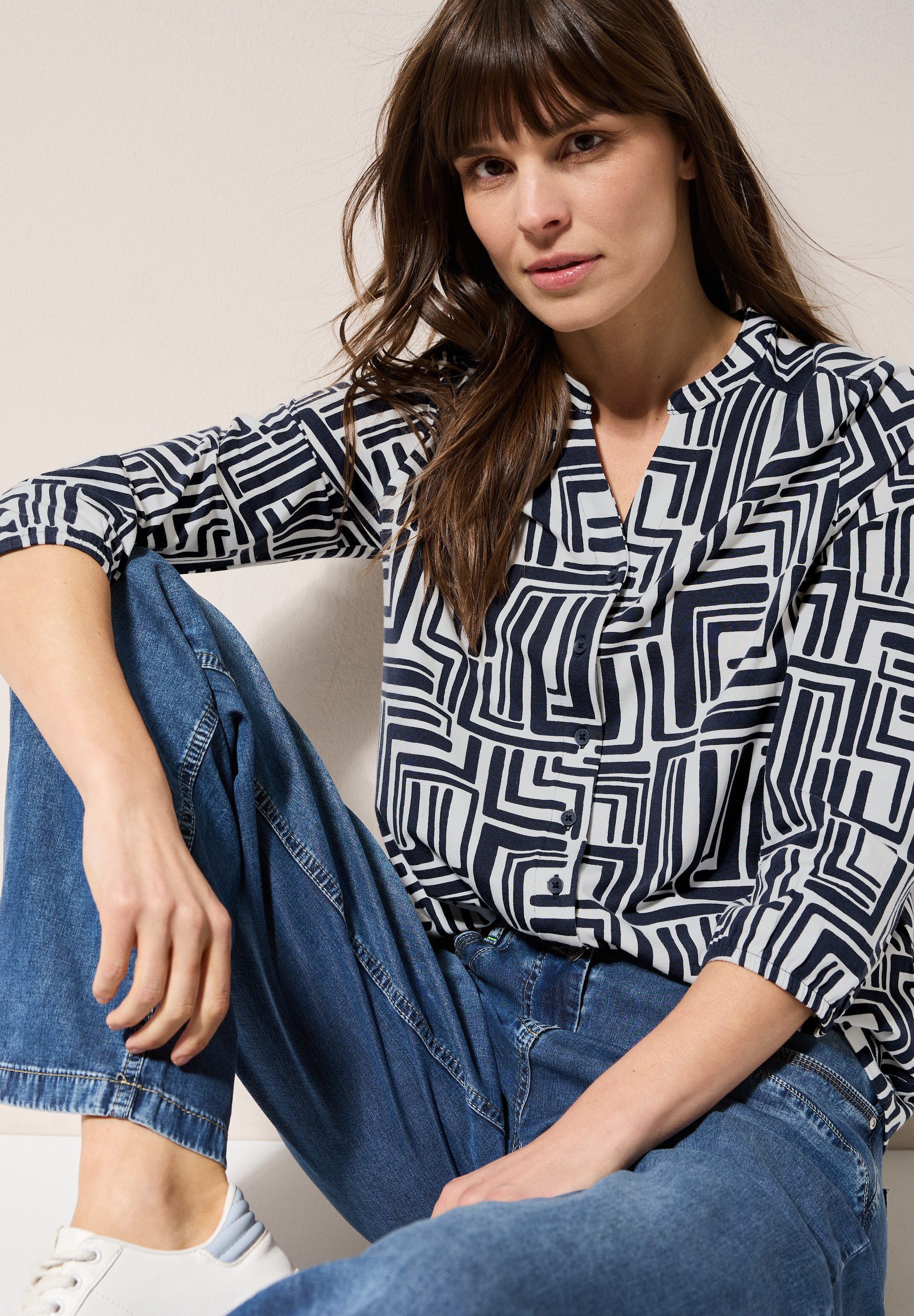 CECIL Blusenshirt mit All-Over Print günstig online kaufen