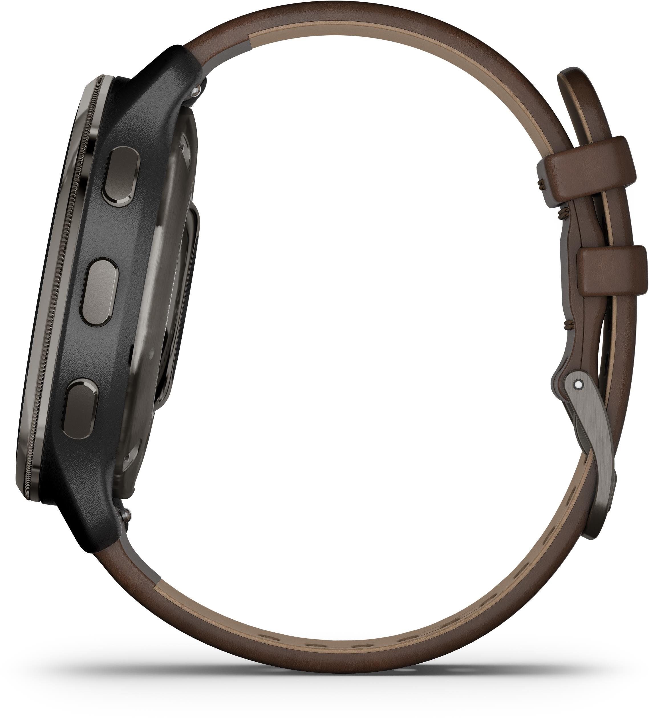 Garmin Plus Smartwatch Braun Venu Leder 2