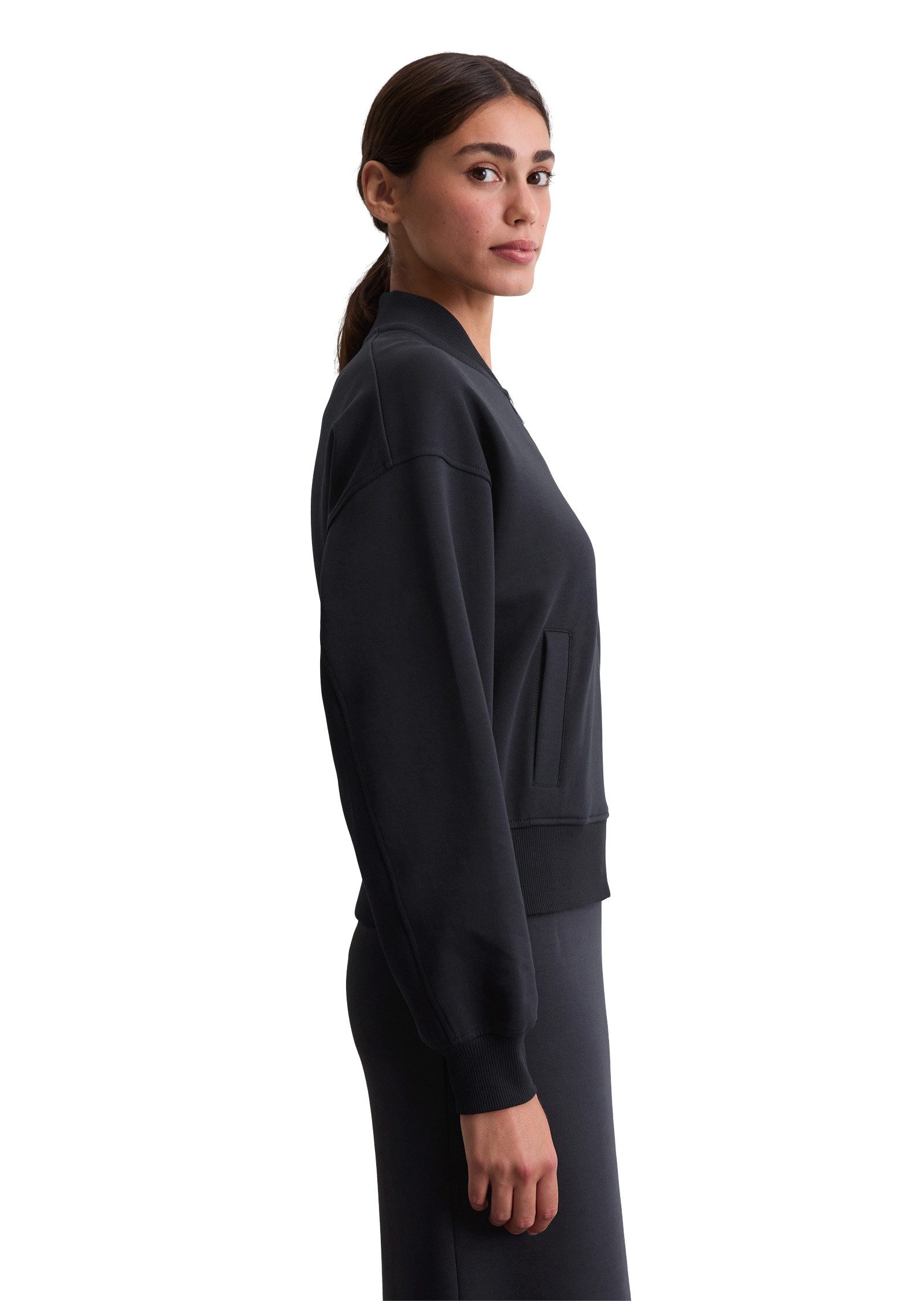 Marc O'Polo Sweatjacke aus Interlock-Jersey günstig online kaufen